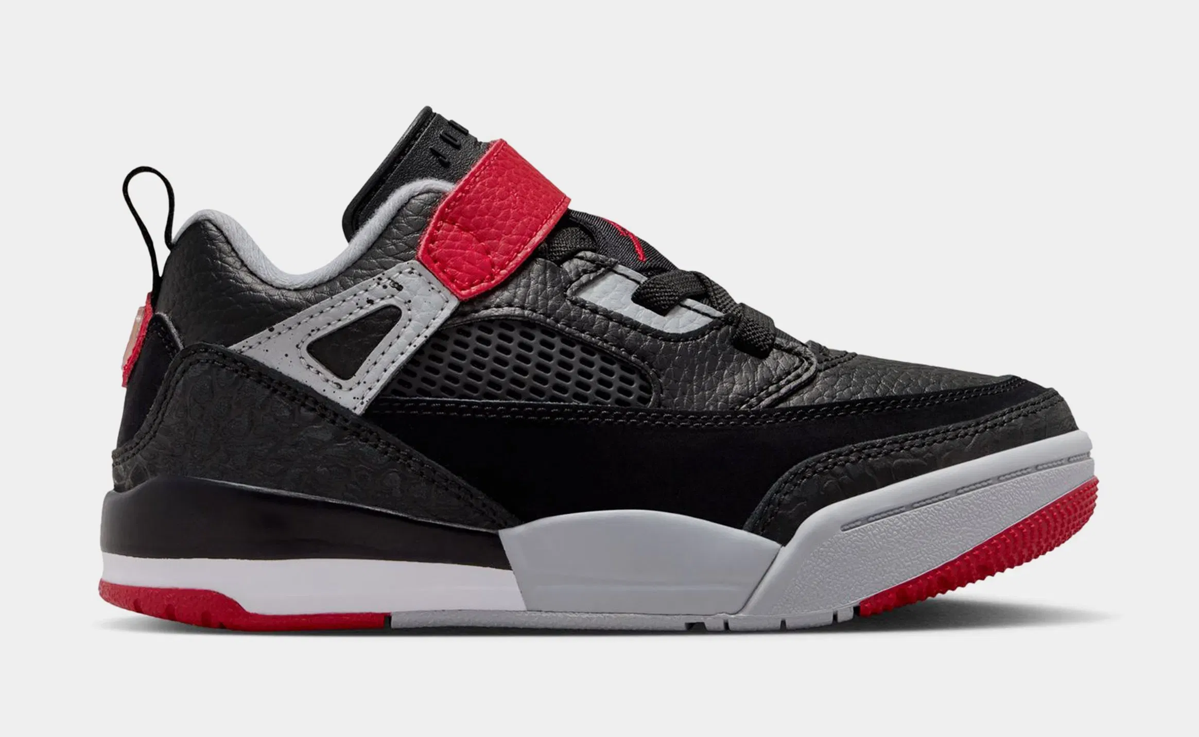 Air Jordan Spizike Low Preschool Basketball Shoes (Black/Gym red/Wolf Grey/White)