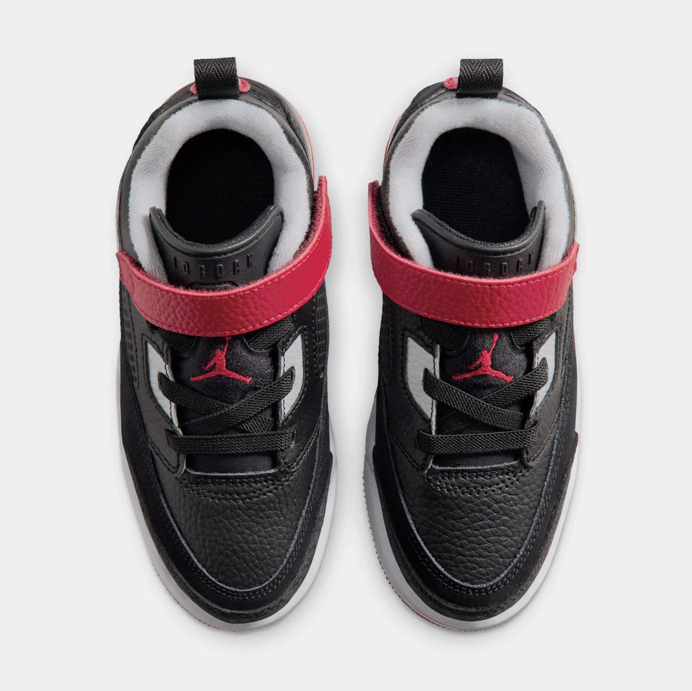 Air Jordan Spizike Low Preschool Basketball Shoes (Black/Gym red/Wolf Grey/White)