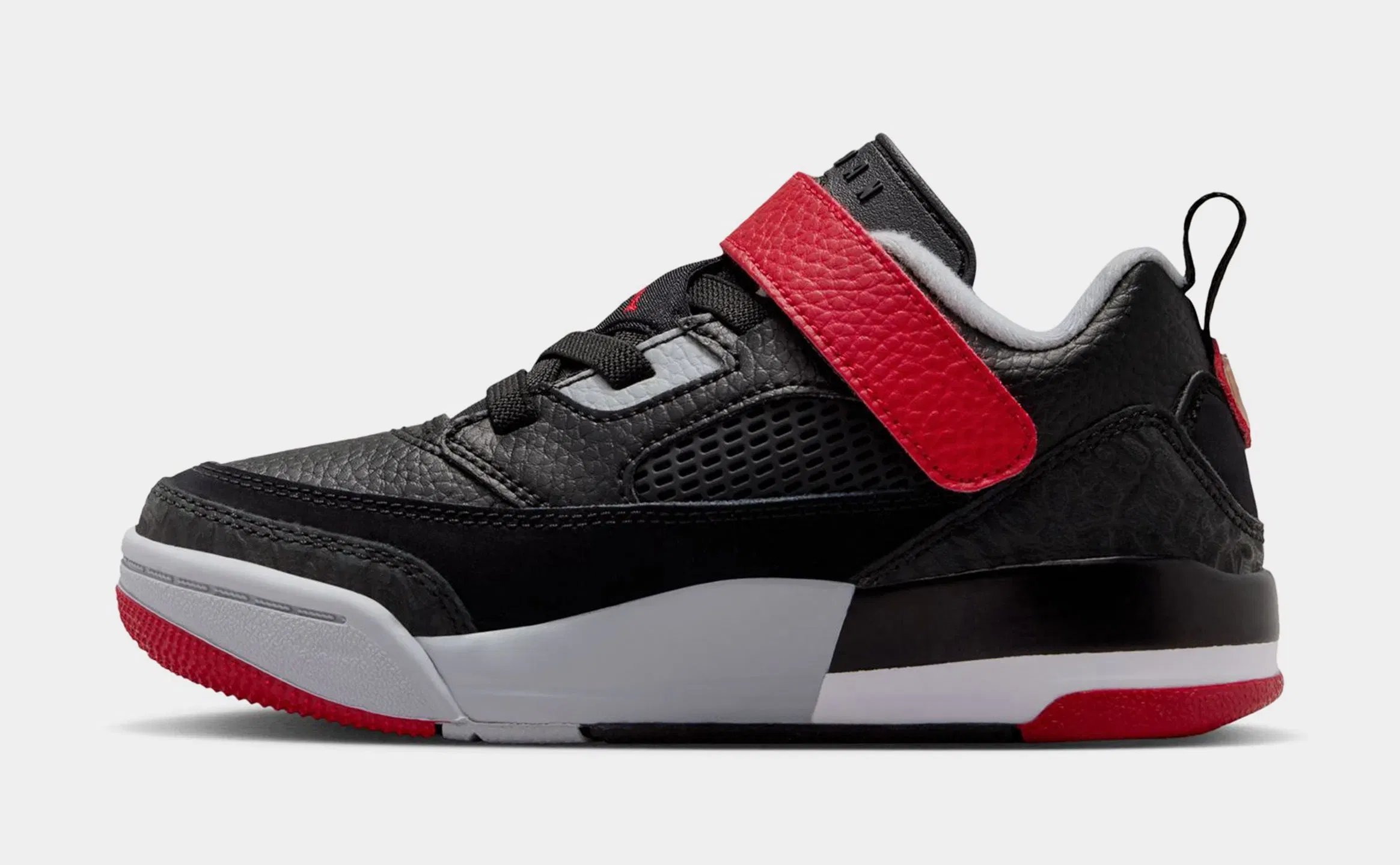 Air Jordan Spizike Low Preschool Basketball Shoes (Black/Gym red/Wolf Grey/White)
