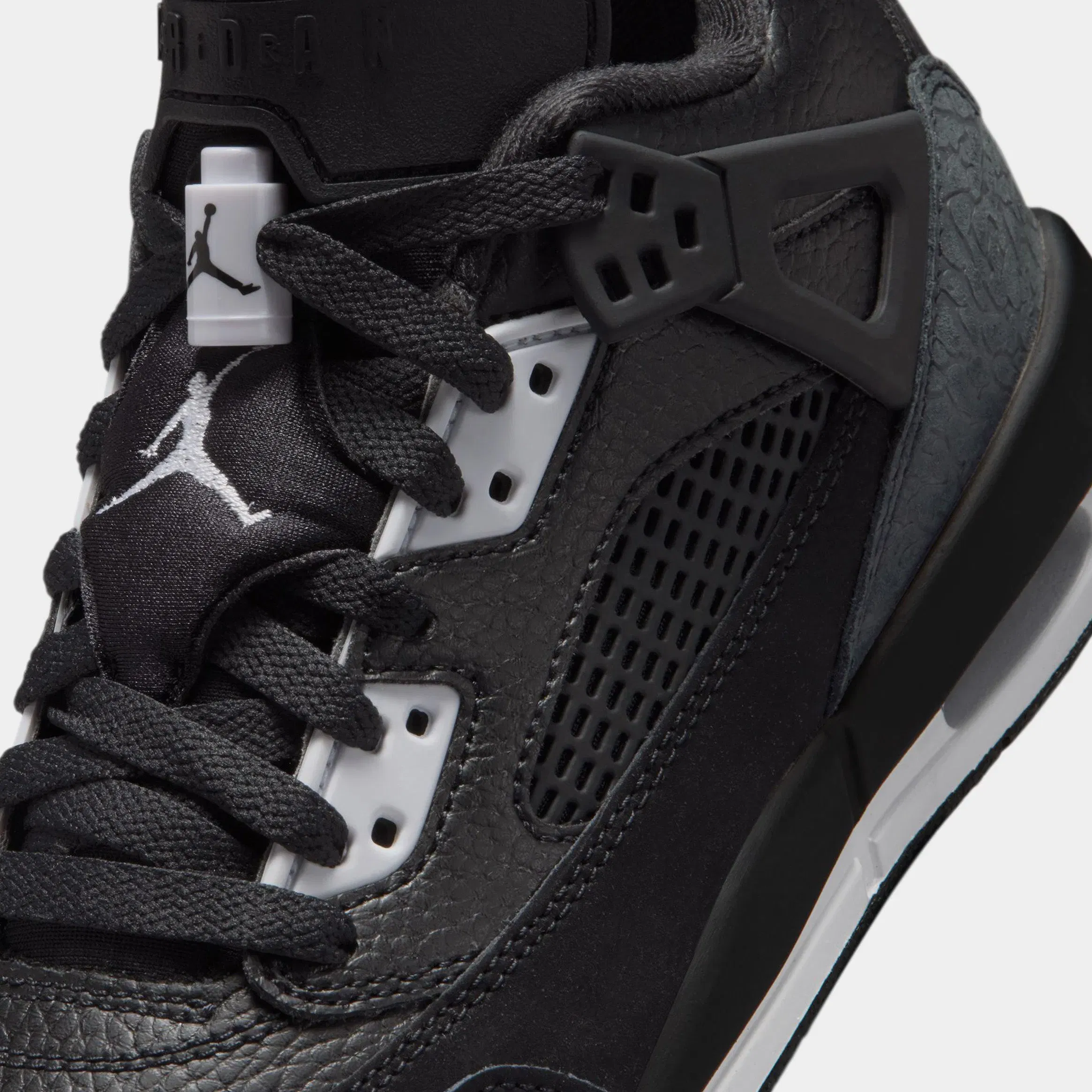 Air Jordan Spizike Low Grade School Basketball Shoes (Black/White/White/Anthracite)