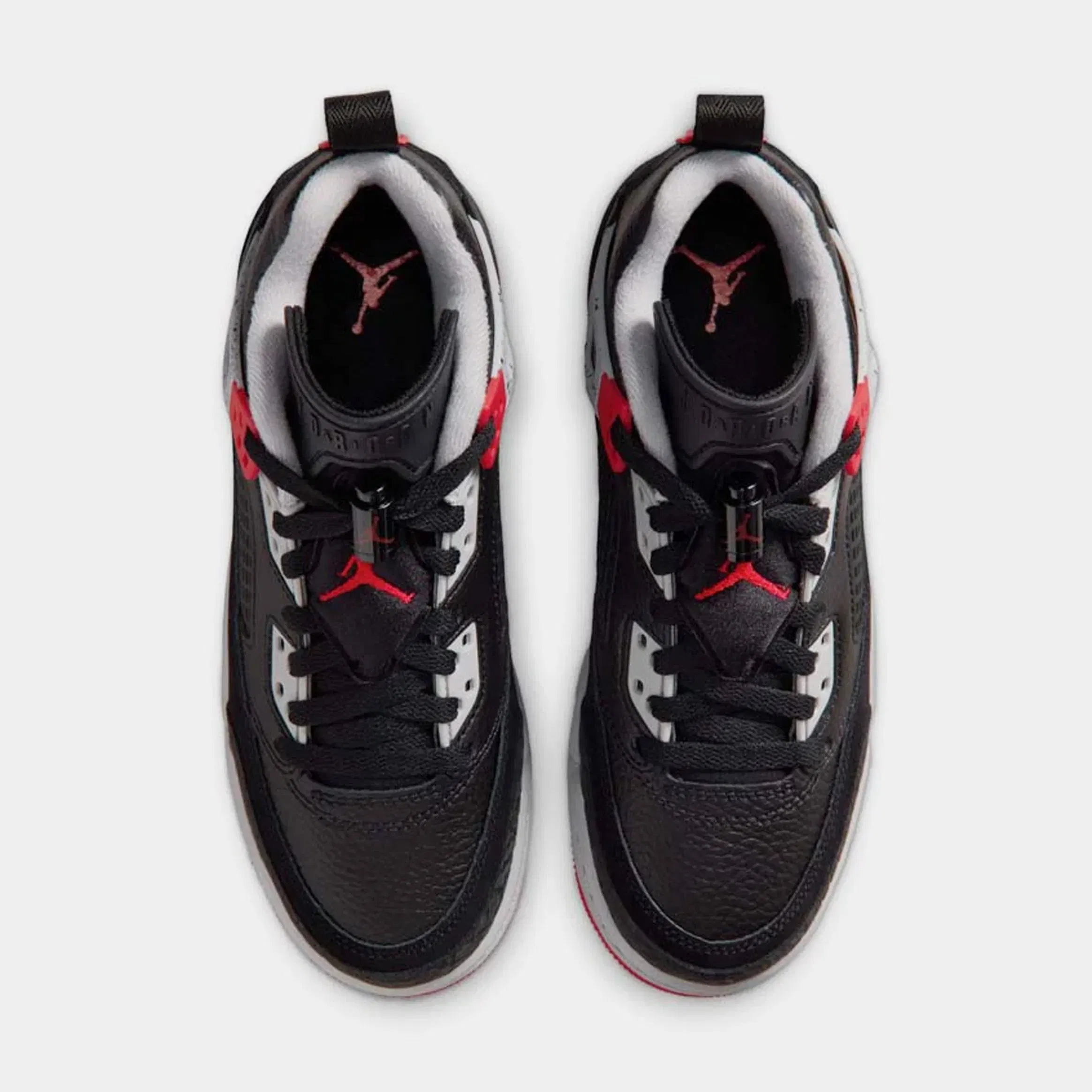 Air Jordan Spizike Low Grade School Basketball Shoes (Black/Wolf Grey/White/Gym Red)