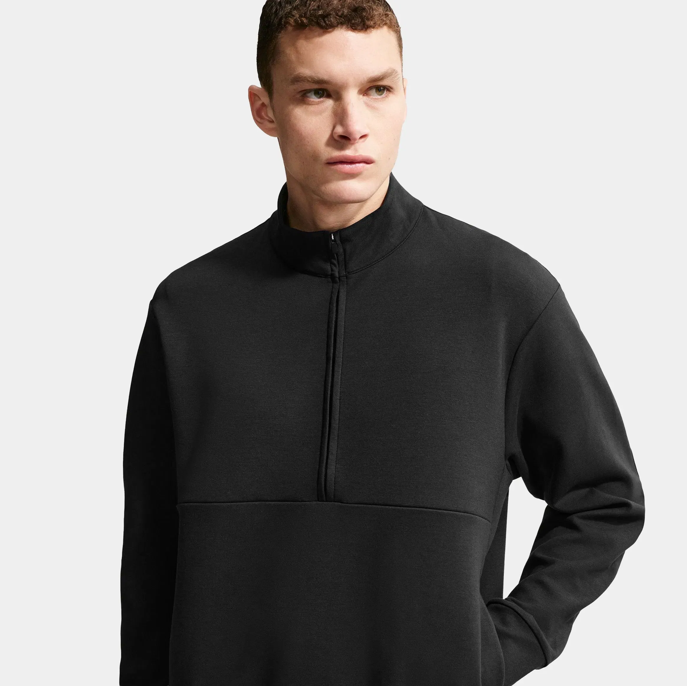 Nike 24.7 ImpossiblySoft Dri Fit Half Zip Up Mens Jacket (Black/Dark Smoke Grey)