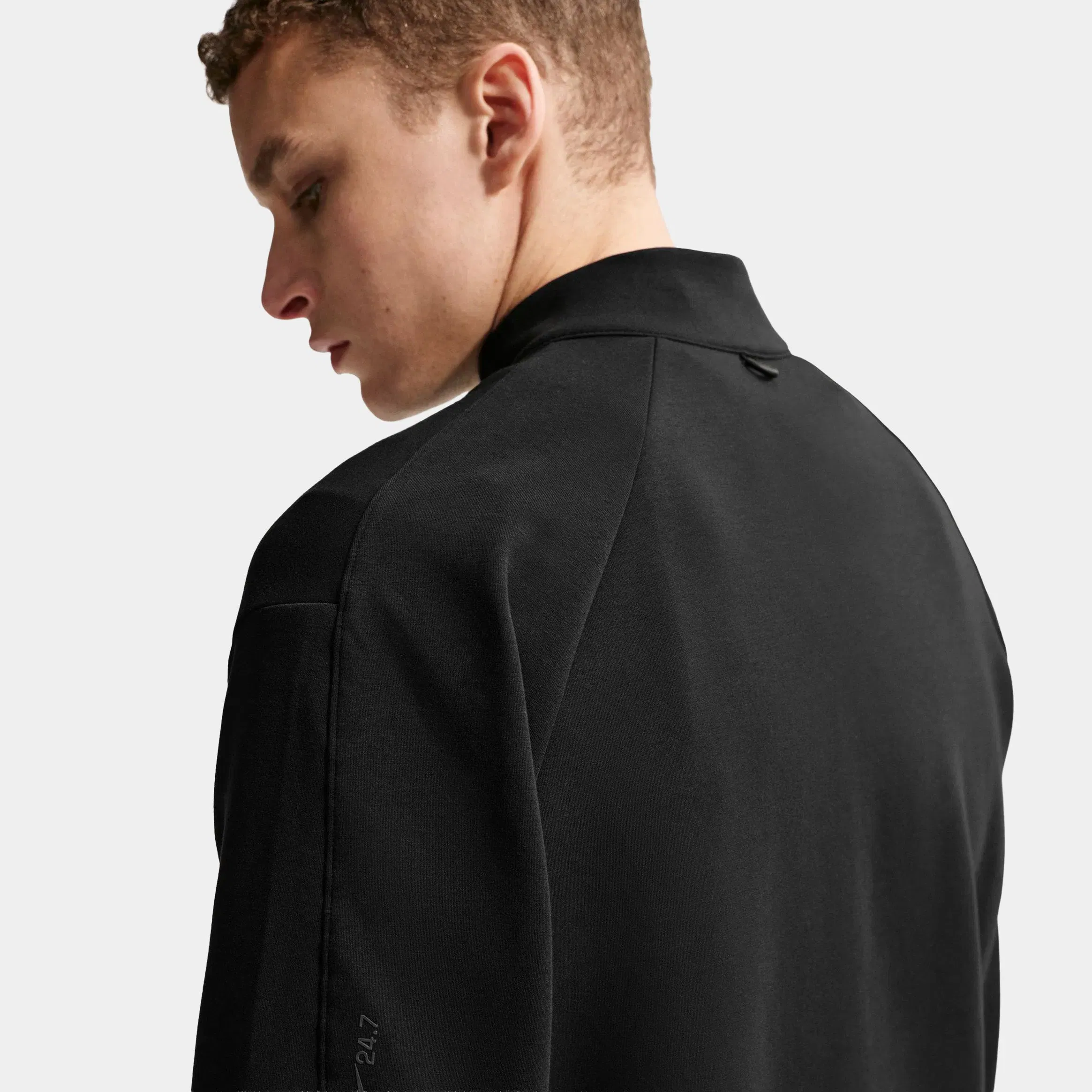 Nike 24.7 ImpossiblySoft Dri Fit Half Zip Up Mens Jacket (Black/Dark Smoke Grey)
