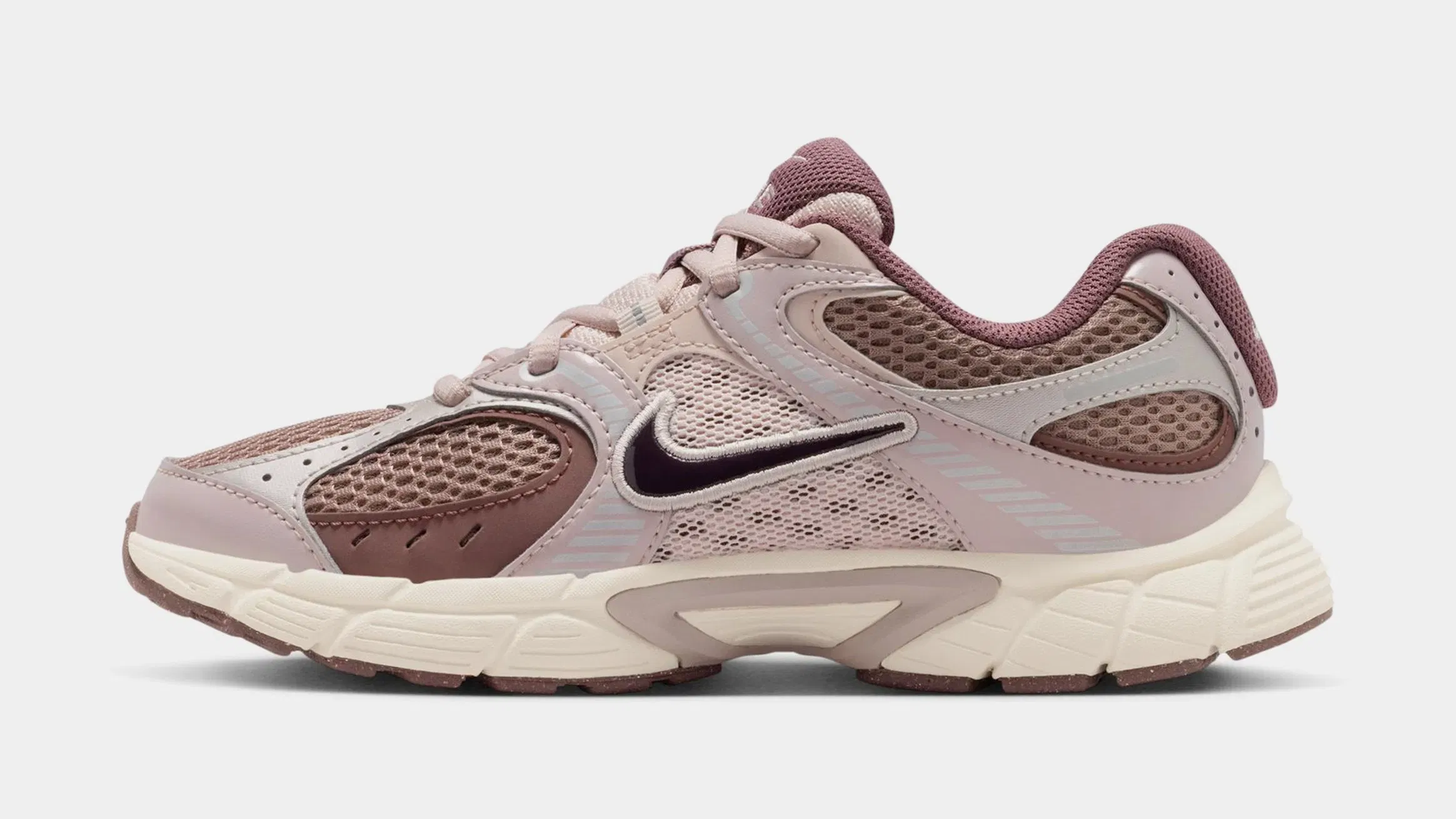 Nike V5 RNR Grade School Running Shoes (Taupe Haze/Burgundy Ash/Tatto Silt/Red)