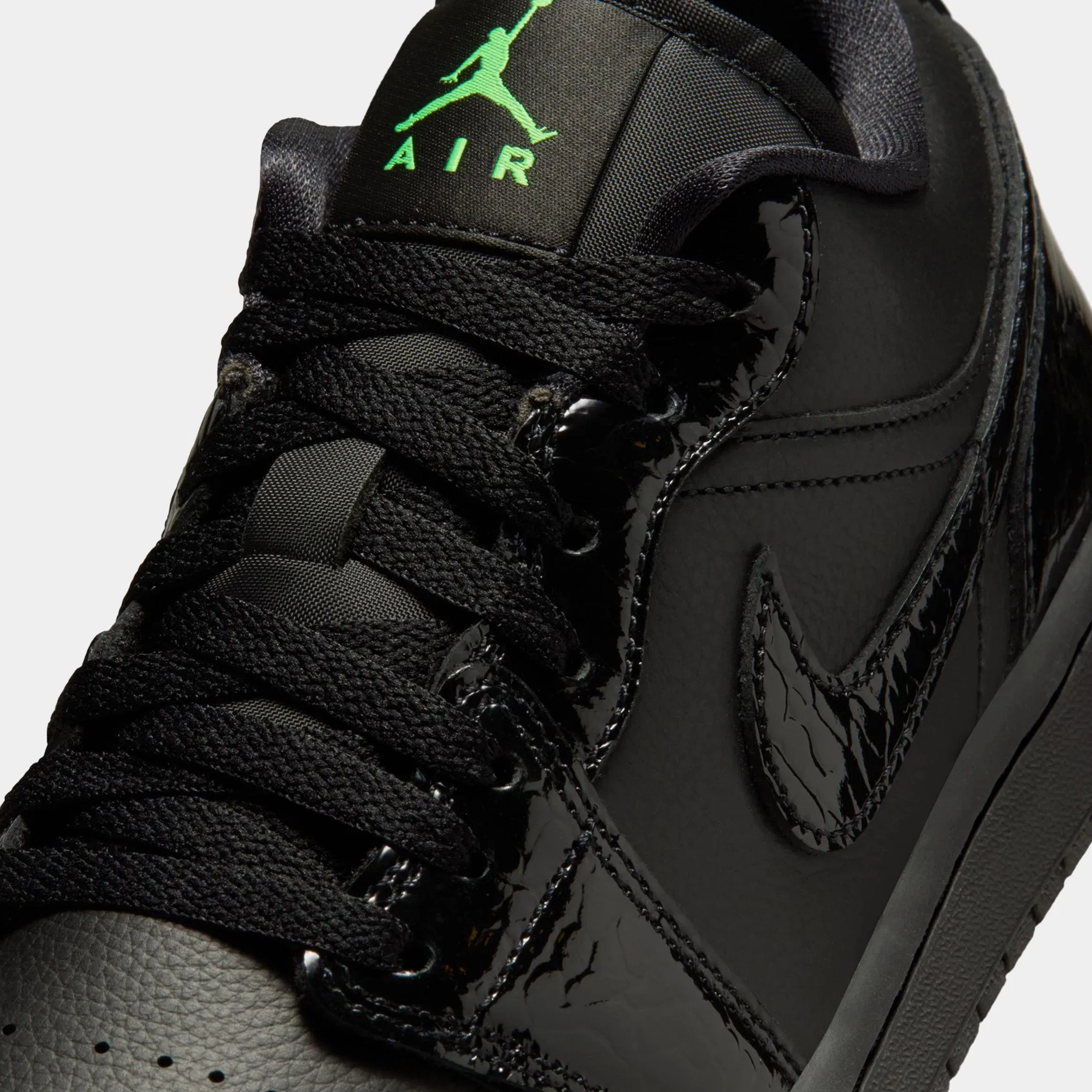 Air Jordan 1 Low SE Womens Lifestyle Shoes (Black/Scream Green/Black/Black)