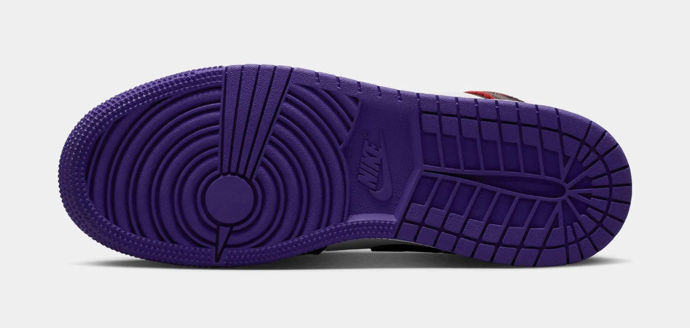 Air Jordan 1 Mid SE Grade School Lifestyle Shoes (True Red/Black/White/Court Purple)