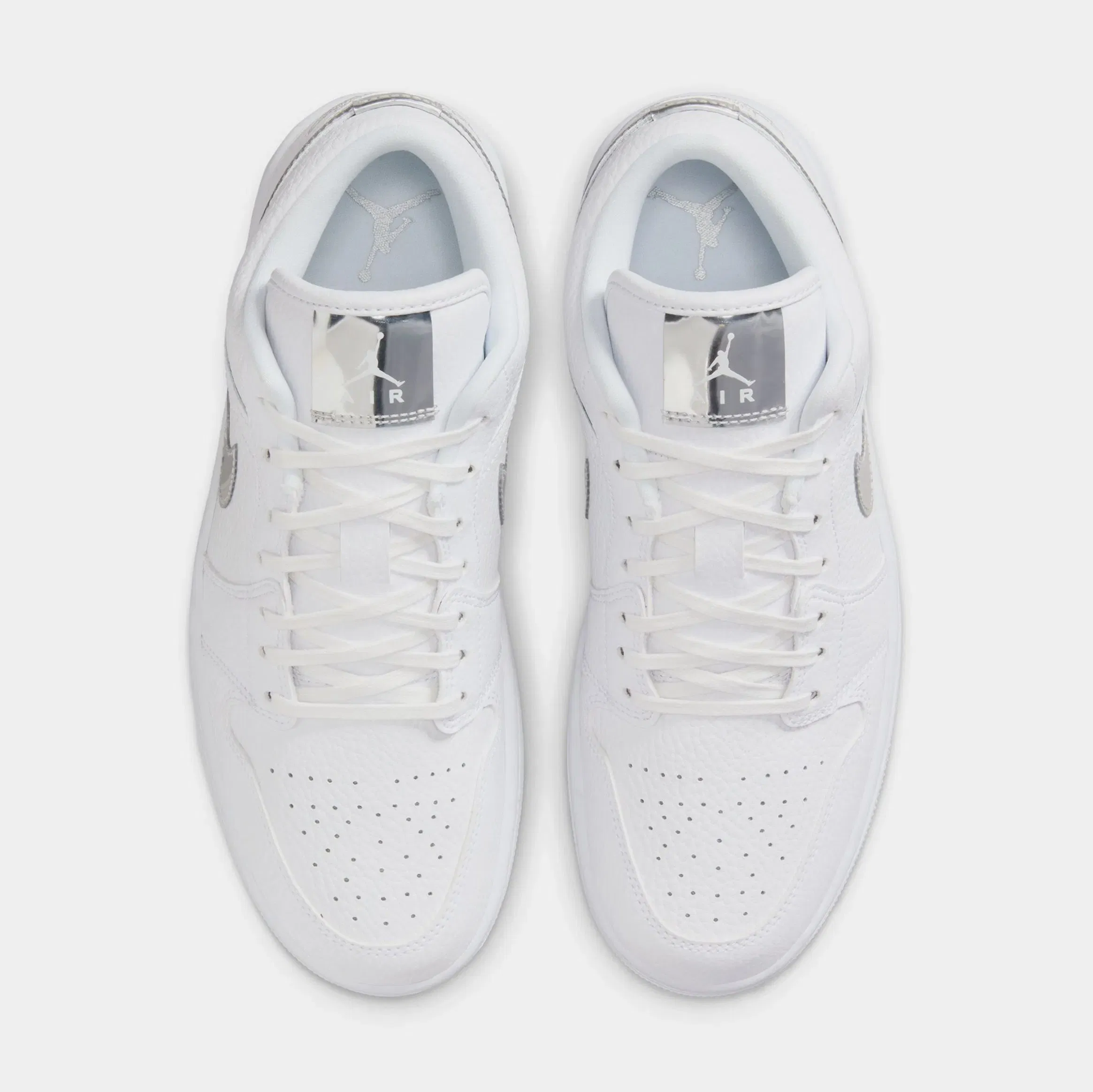 Air Jordan 1 Low SE Womens Lifestyle Shoes (White/White/Metallic Silver/White)