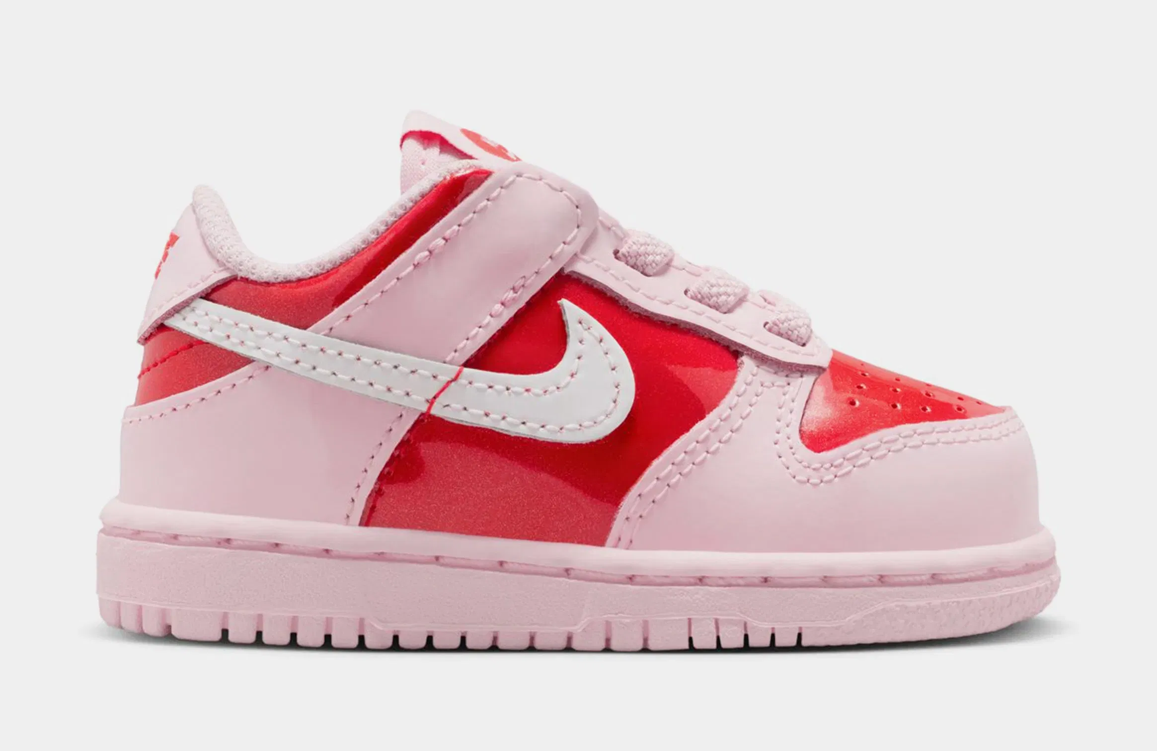 Nike Dunk Low Infant Toddler Lifestyle Shoes (Pink Foam/Summit White/Light Crimson)
