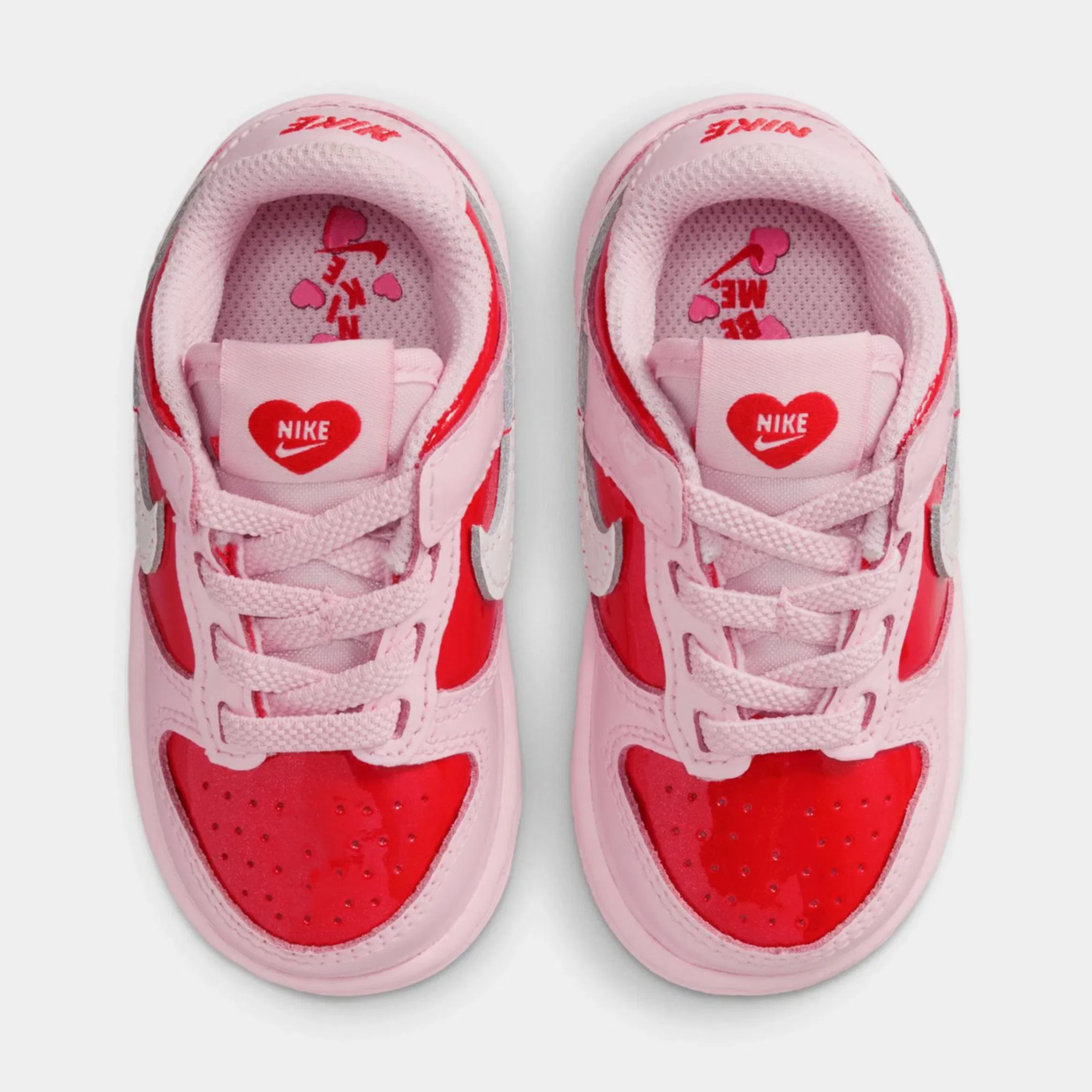 Nike Dunk Low Infant Toddler Lifestyle Shoes (Pink Foam/Summit White/Light Crimson)