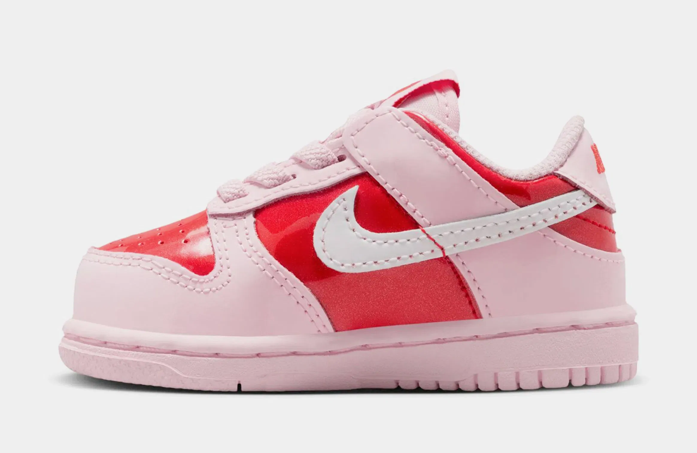 Nike Dunk Low Infant Toddler Lifestyle Shoes (Pink Foam/Summit White/Light Crimson)