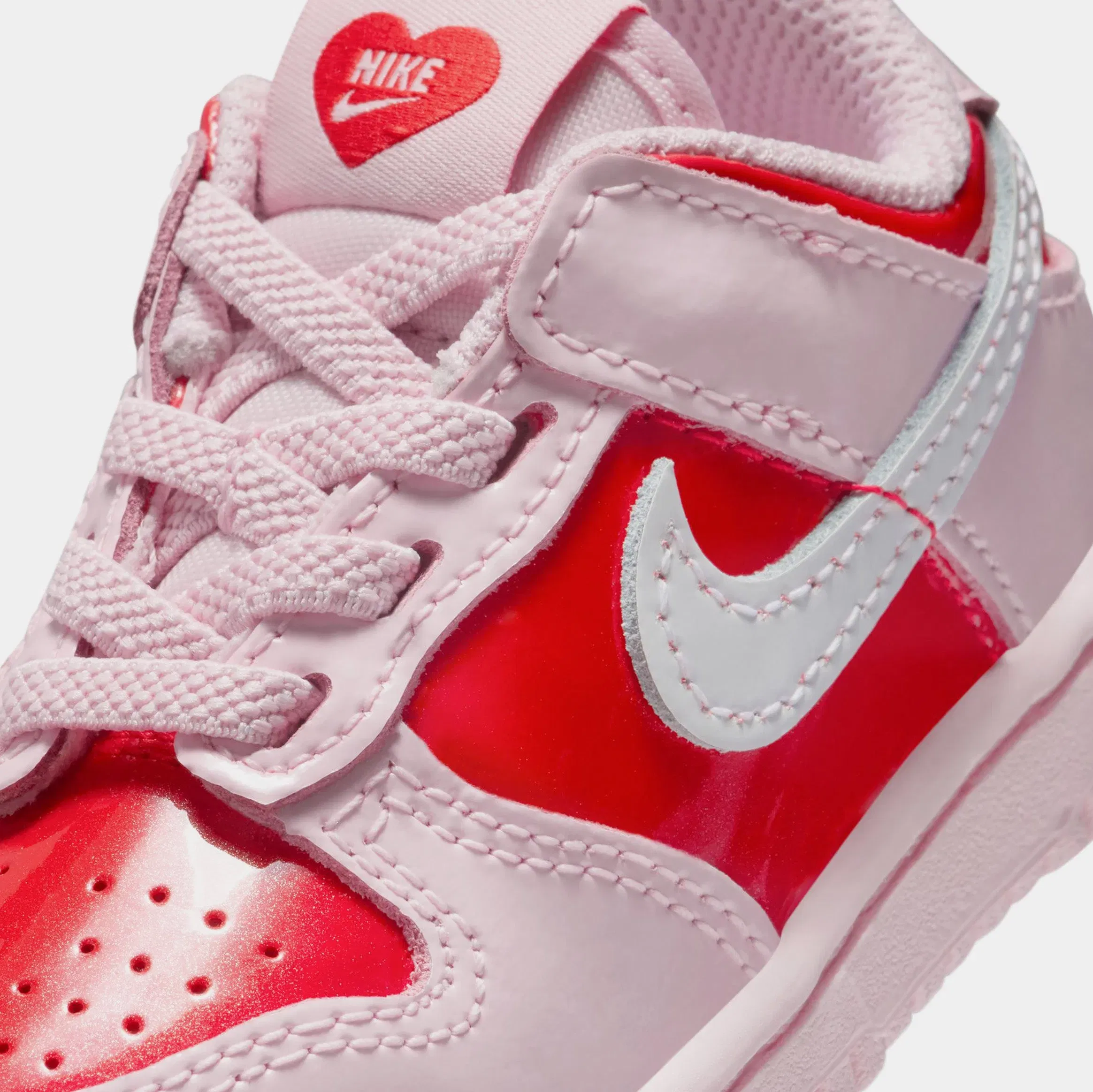 Nike Dunk Low Infant Toddler Lifestyle Shoes (Pink Foam/Summit White/Light Crimson)