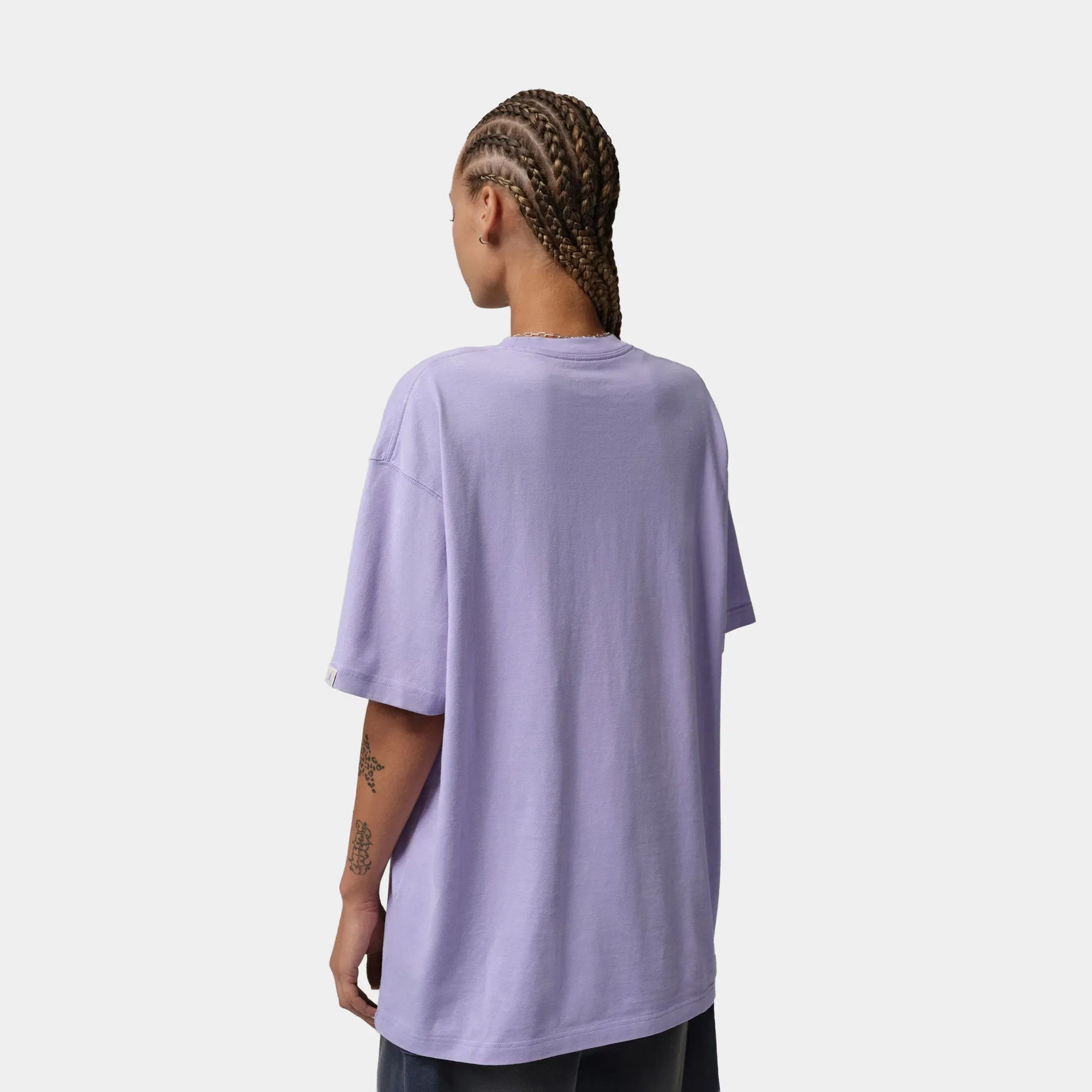 Air Jordan Oversized Graphic Womens Short Sleeve Shirt (Hydrangeas)