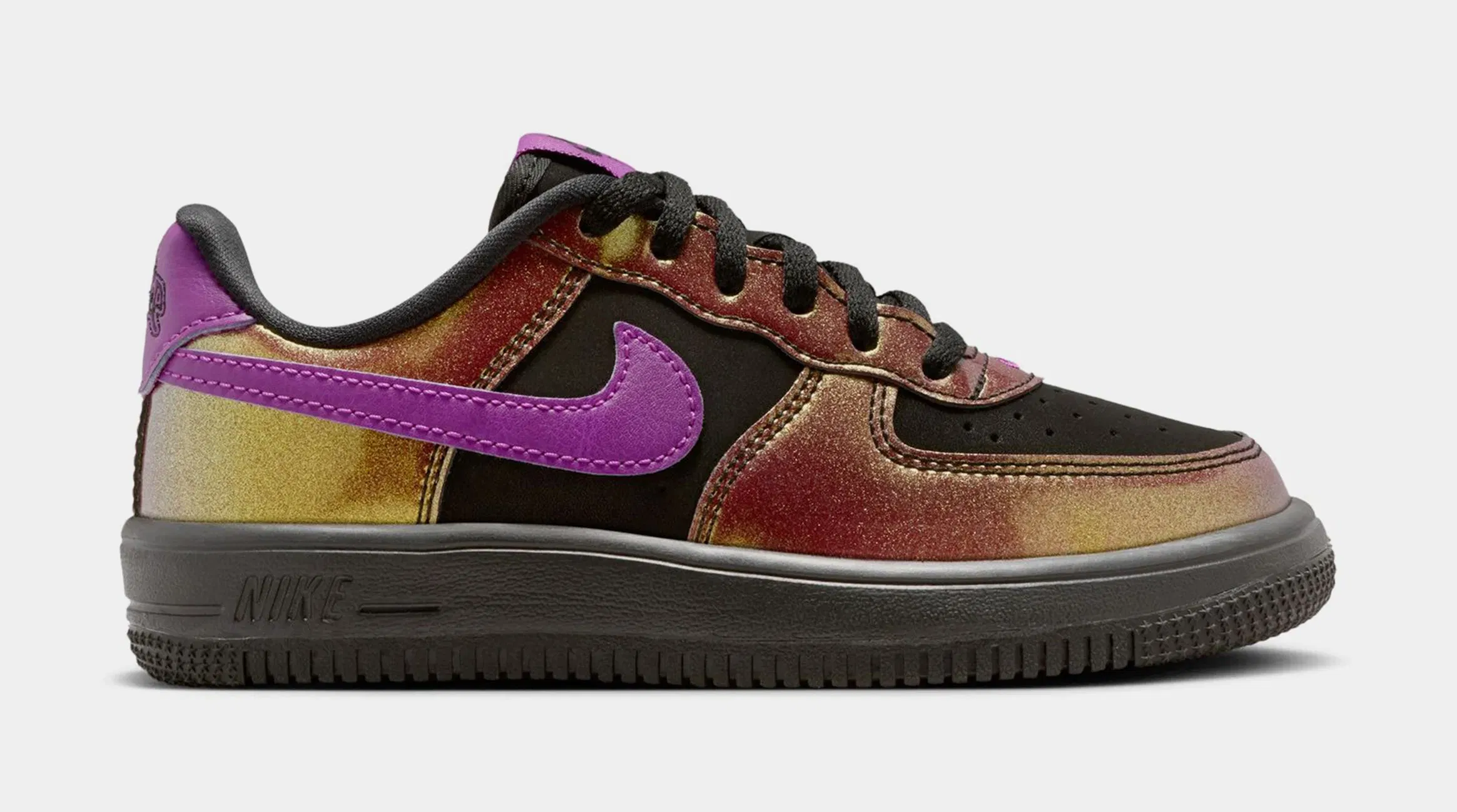 Nike Air Force 1 Low LV8 Preschool Lifestyle Shoes (Black/Bold Berry)