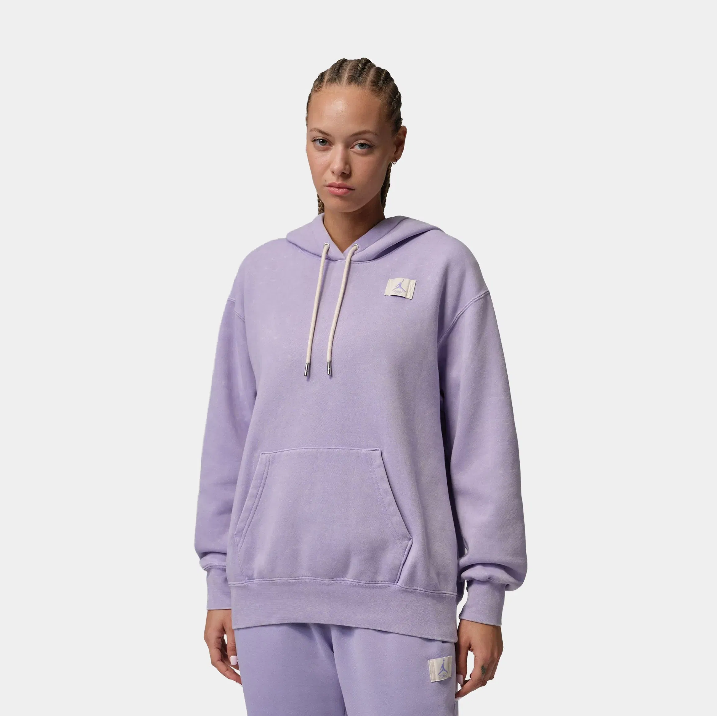 Air Jordan Brooklyn Fleece Pullover Womens Hoodie (Hydrangeas)