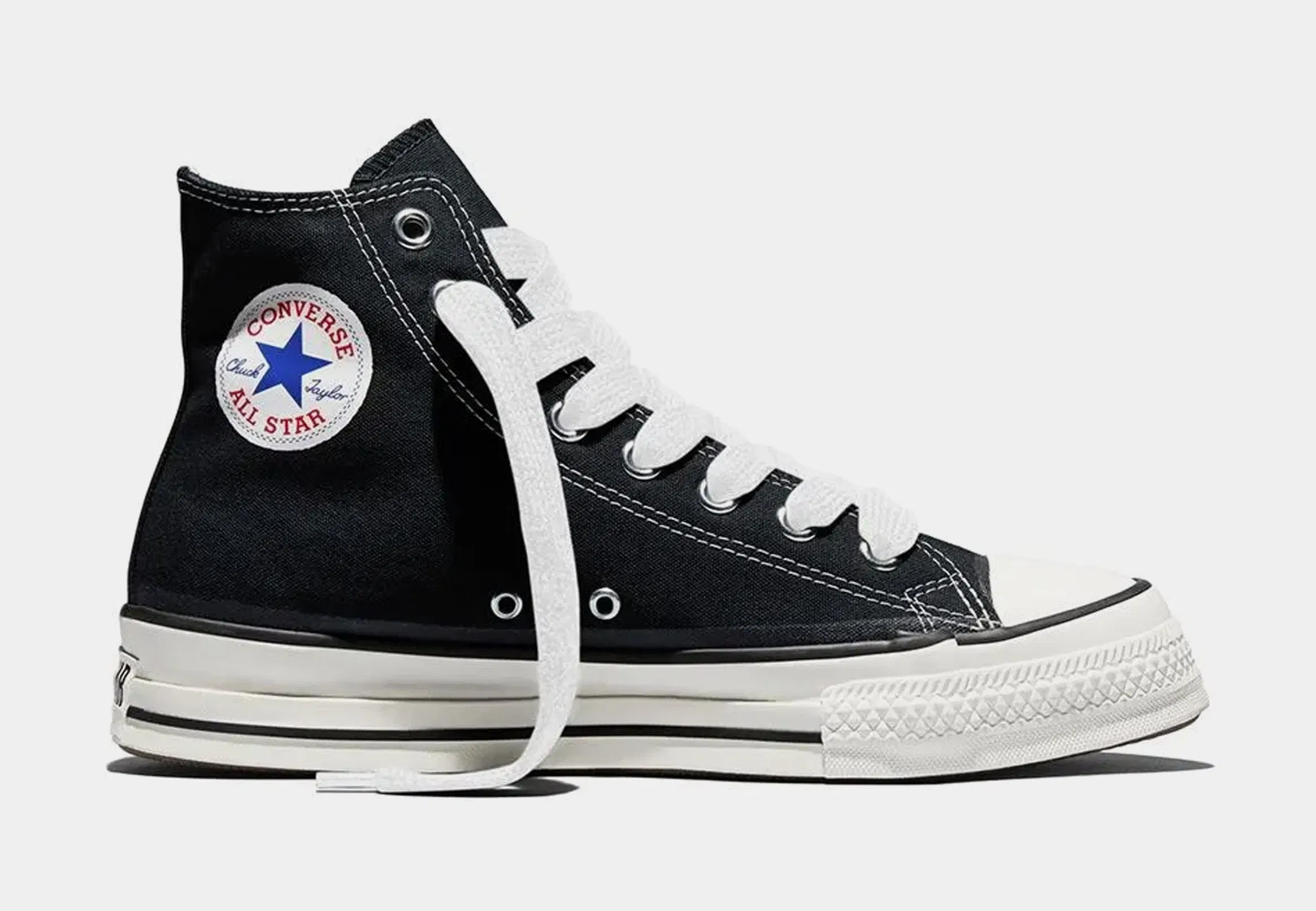 Converse Chuck Taylor All Star Throwback Mens Lifestyle Shoes (Black/Vintage White/Red)