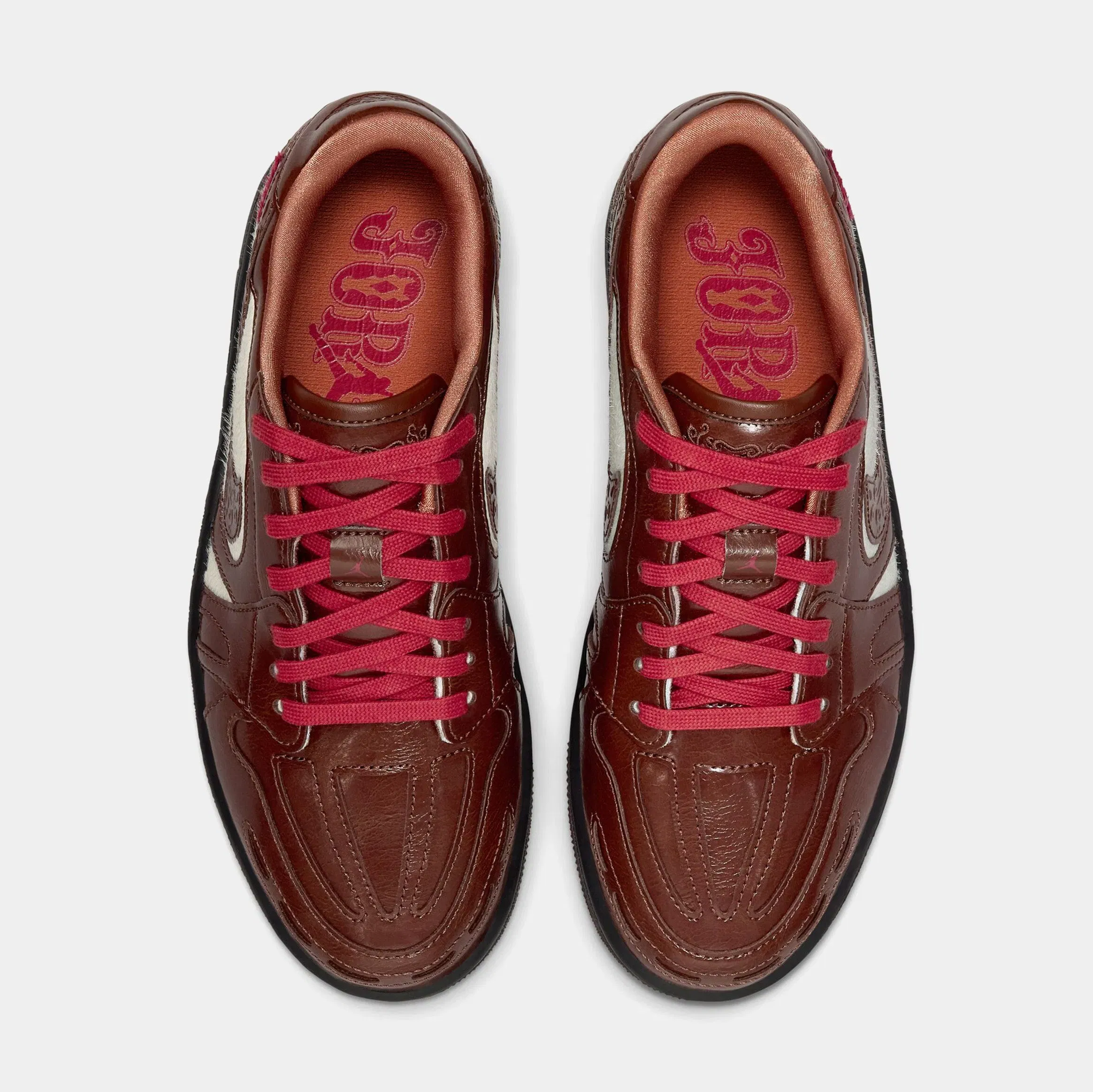 Air Jordan 1 Low Lunar New Year Womens Lifestyle Shoes (Light Chocolate/Light Chocolate/Black)