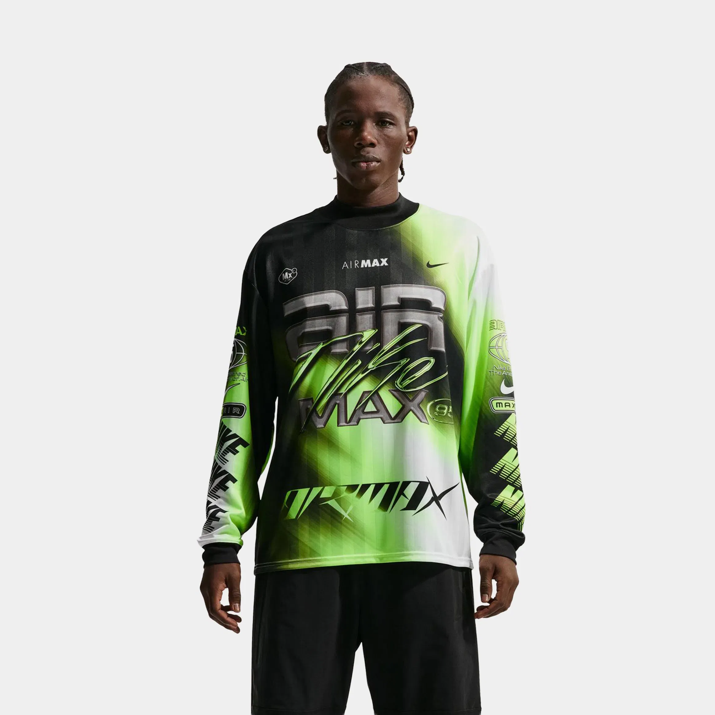 Nike Air Max Culture Of Football Dr Fit Long Sleeve Mens Jersey (Volt/Black/White)