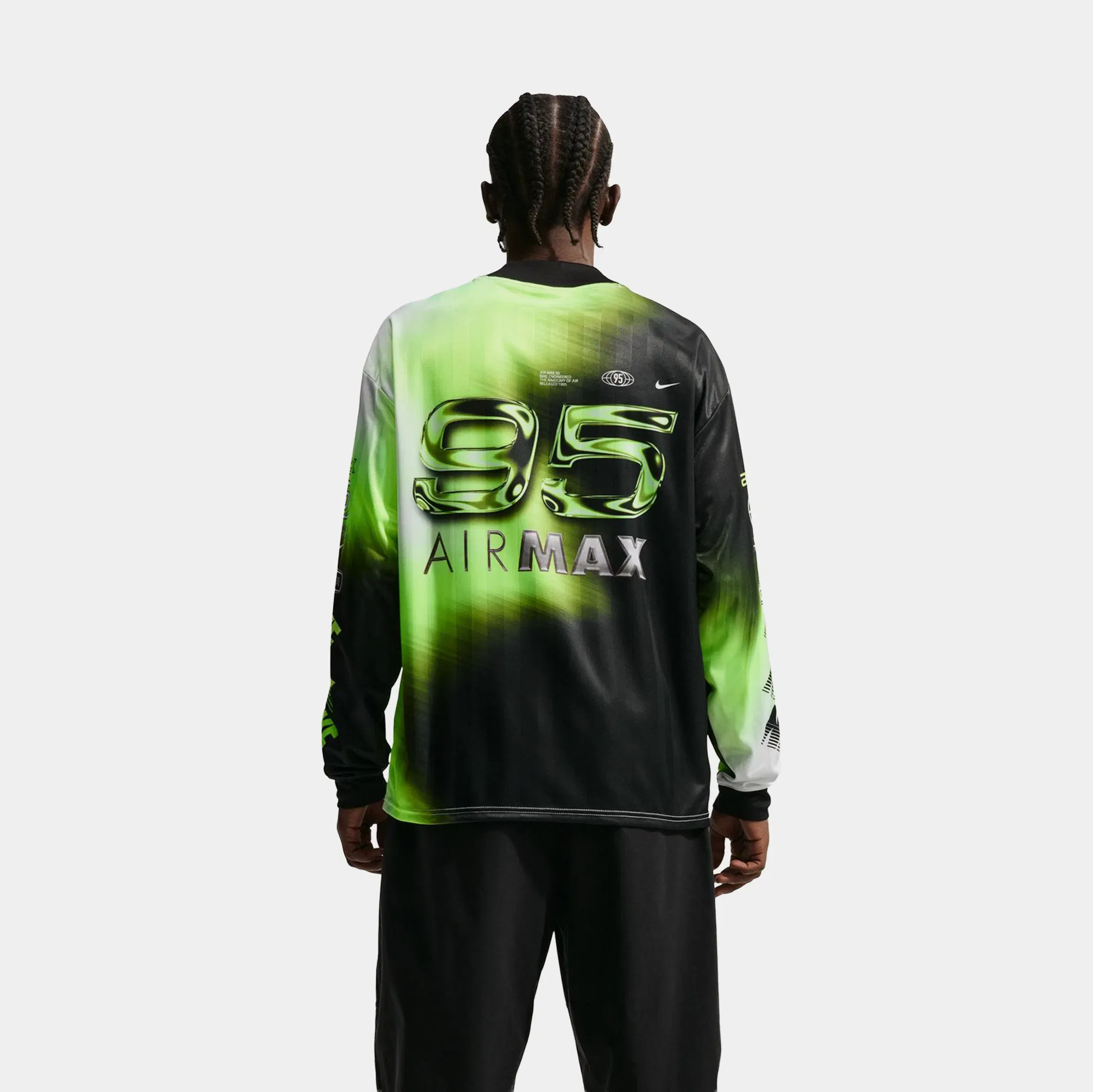 Nike Air Max Culture Of Football Dr Fit Long Sleeve Mens Jersey (Volt/Black/White)