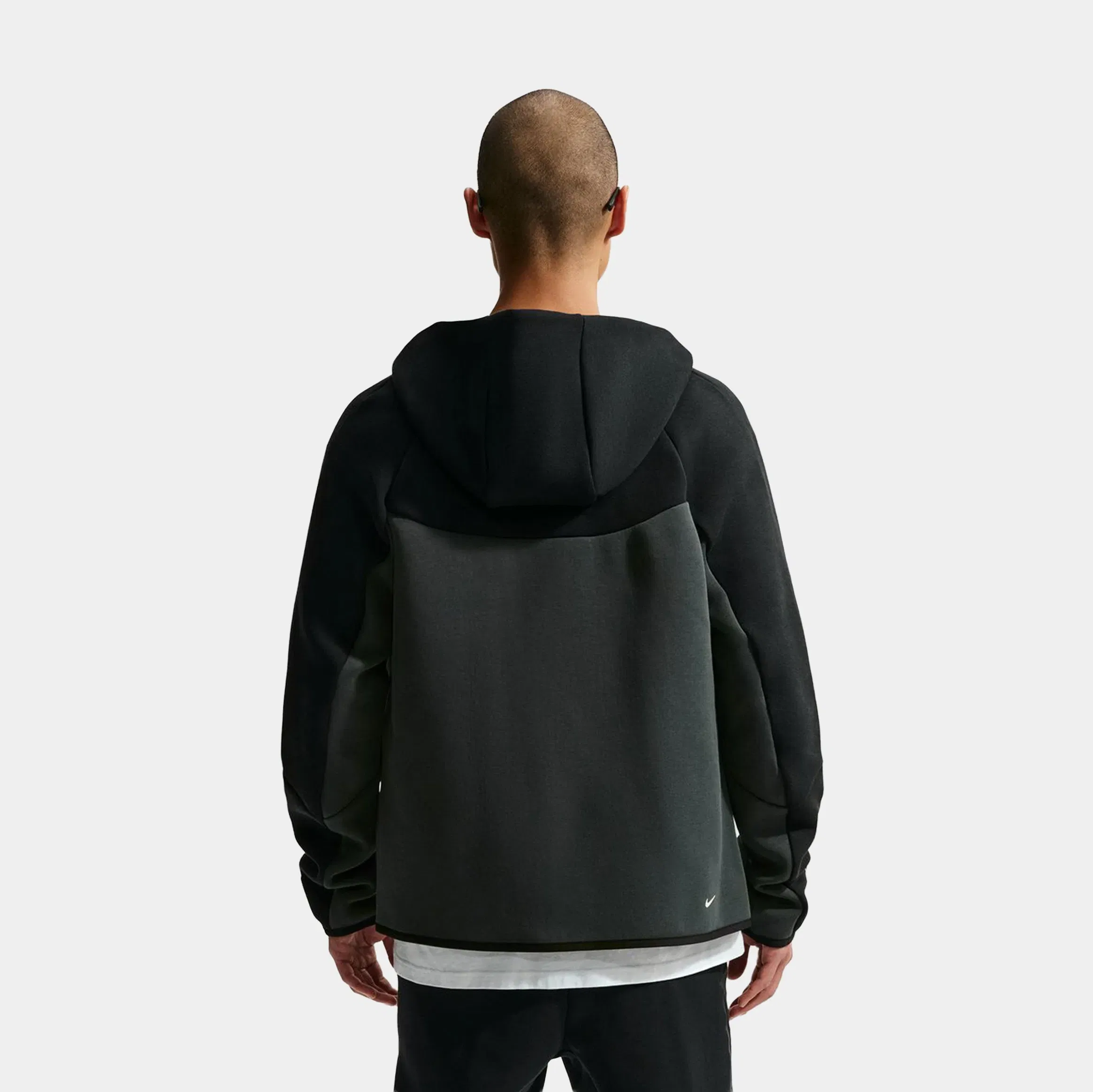 Nike Tech Fleece Full Zip Windrunner Mens Jacket (Black/Dark Smoke Grey/Neon Yellow)