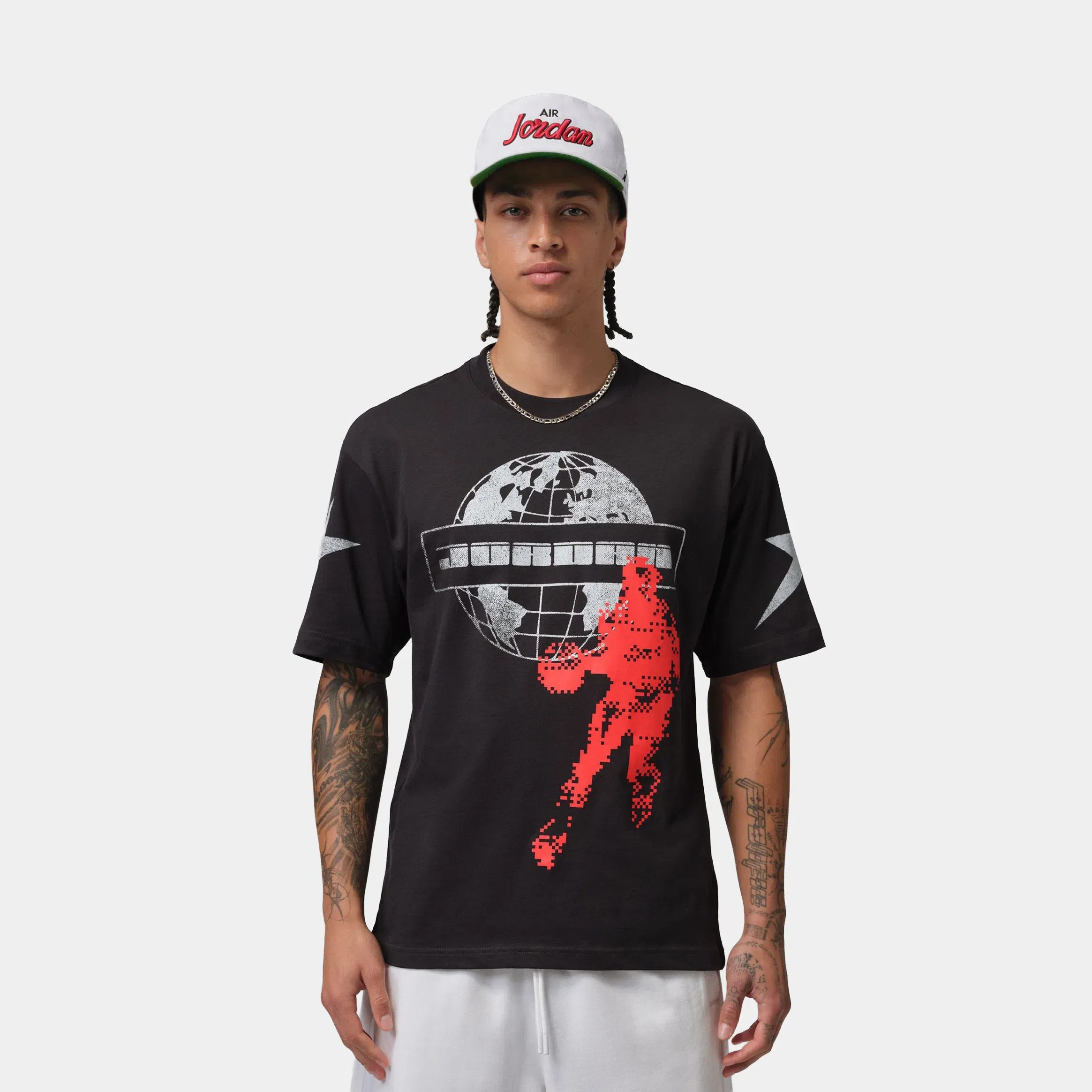 Air Jordan Star Graphic Mens Short Sleeve Shirt (Off Noir)