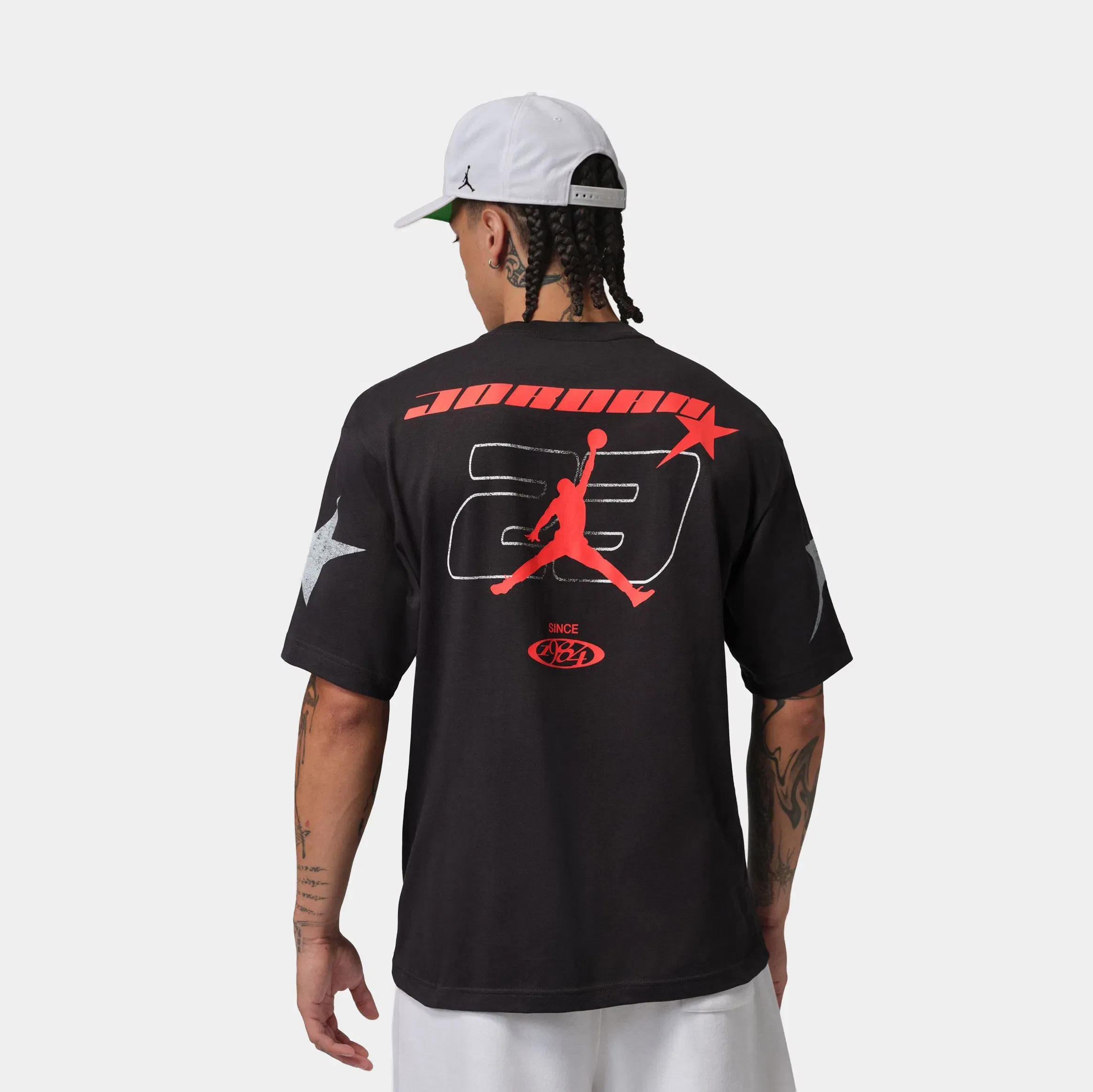 Air Jordan Star Graphic Mens Short Sleeve Shirt (Off Noir)