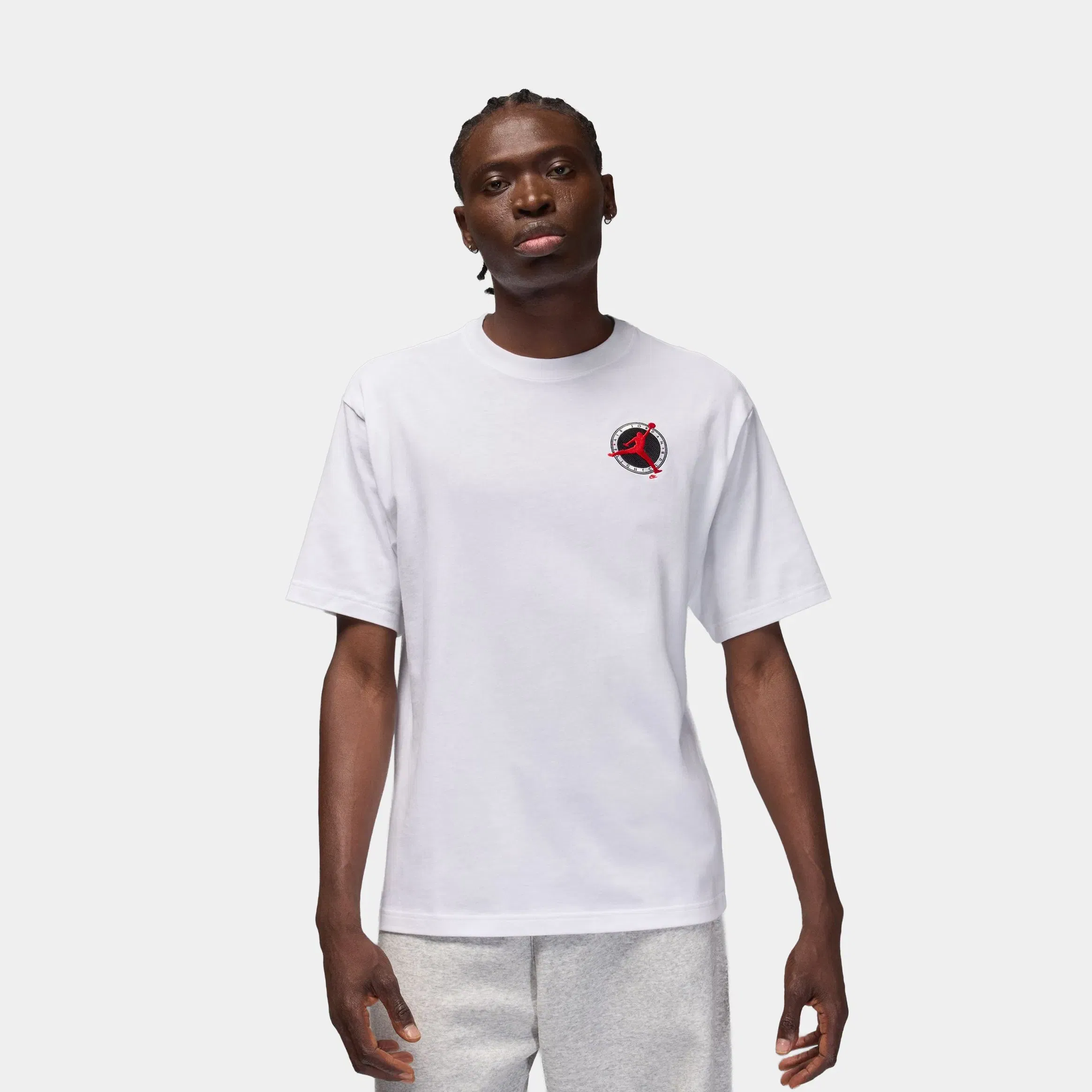 Air Jordan Flight Club Mens Short Sleeve Shirt (White)