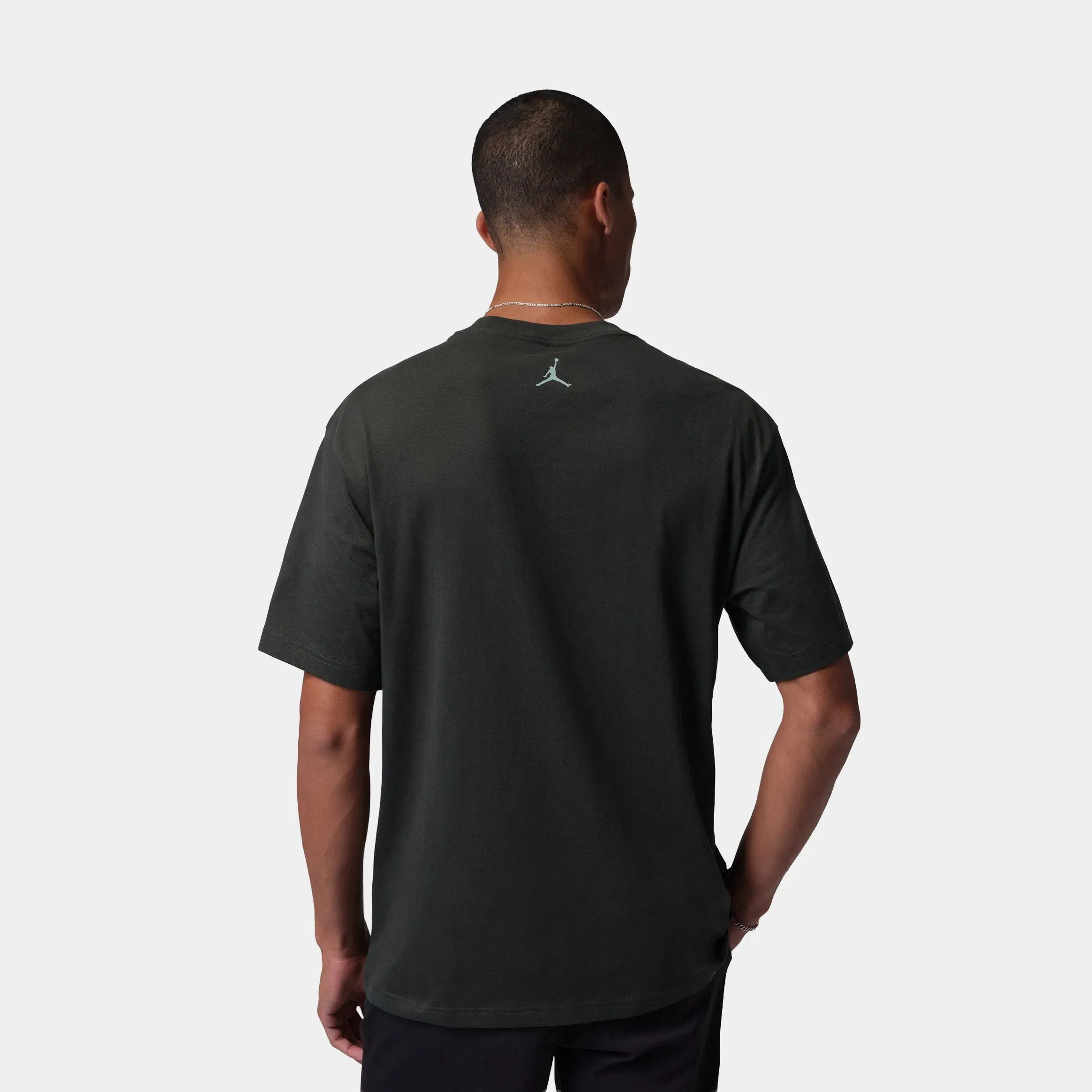 Air Jordan Wolf Howl Graphic Mens Short Sleeve Shirt (Off Noir)