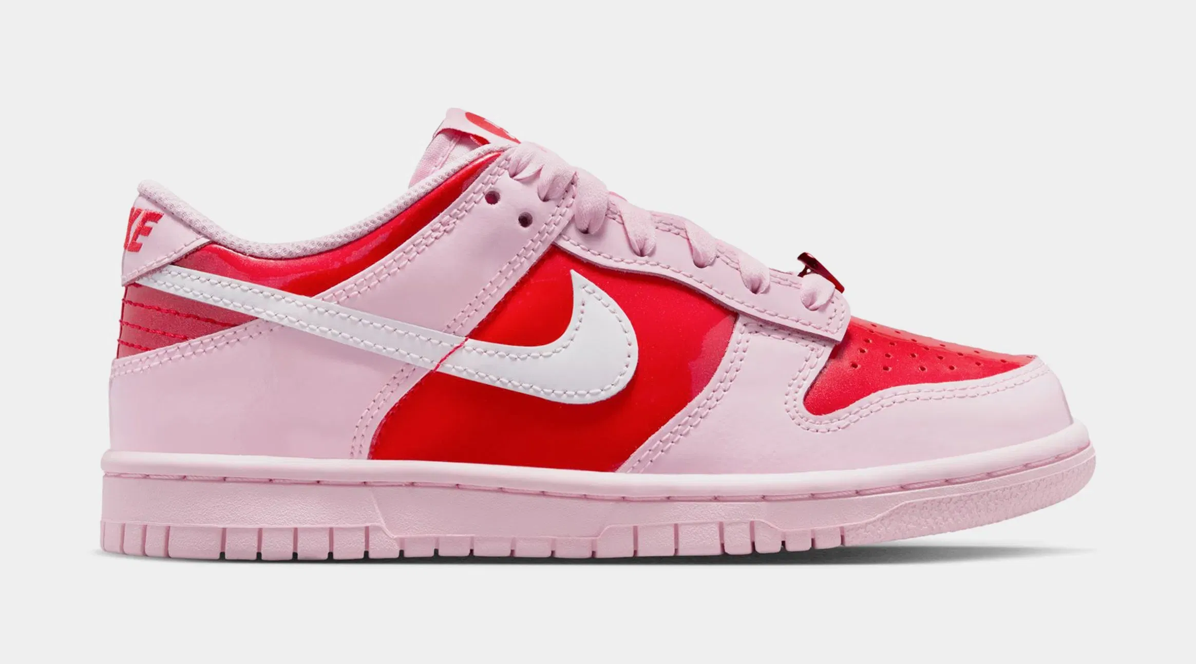 Nike Dunk Low Grade School Lifestyle Shoes (Pink Foam/Summit White/Light Crimson)