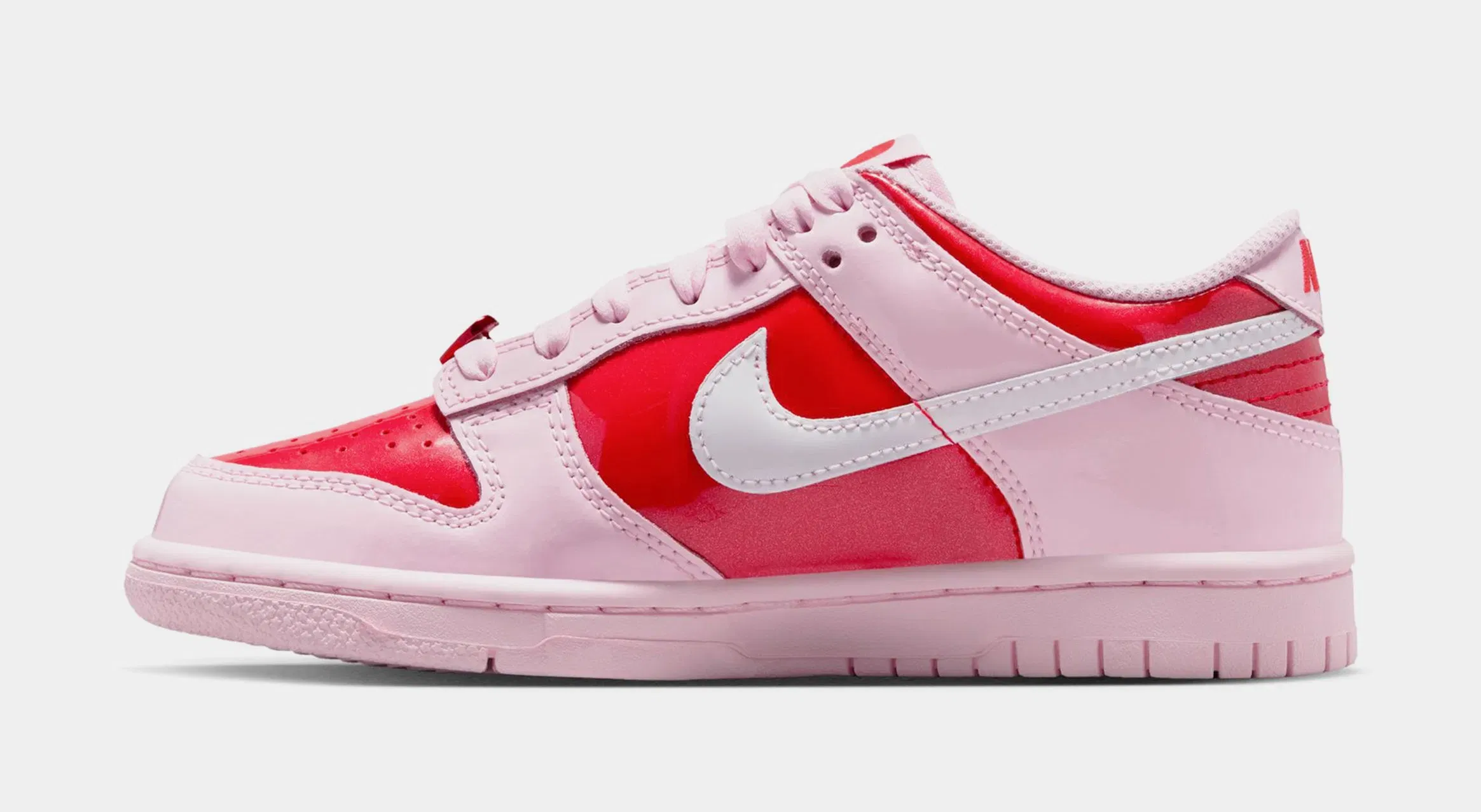 Nike Dunk Low Grade School Lifestyle Shoes (Pink Foam/Summit White/Light Crimson)