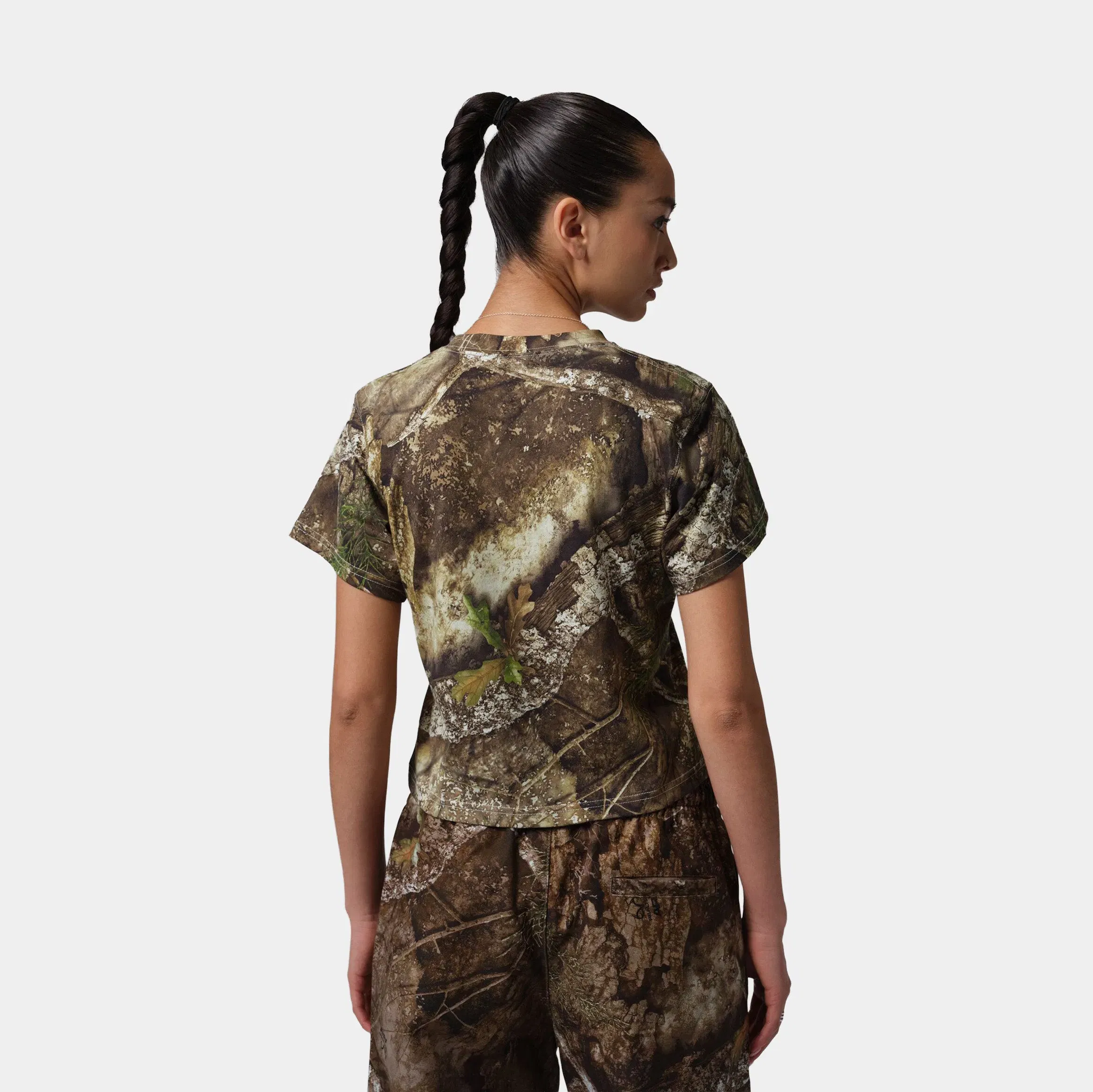 Air Jordan Brooklyn RealTree Womens Short Sleeve Shirt (Sail/Sail)