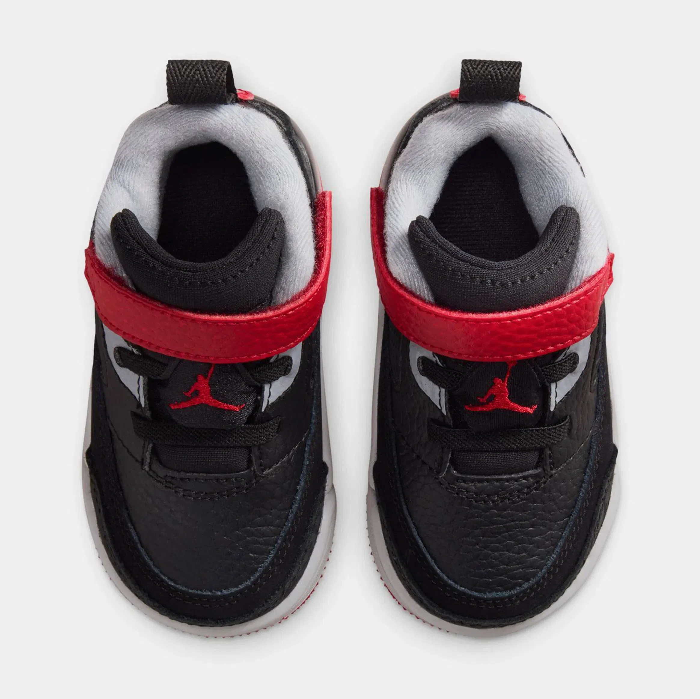 Air Jordan Spizike Low Infant Toddler Basketball Shoes (Black/Gym Red/Wolf Grey/White)