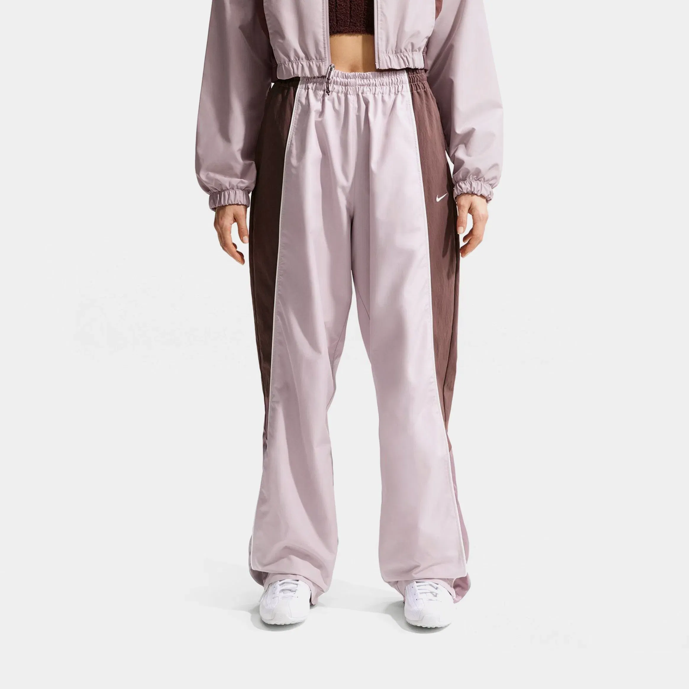Nike NSW Oversized Mid Rise Track Womens Pants (Platinum Violet/Tattoo/Sail)