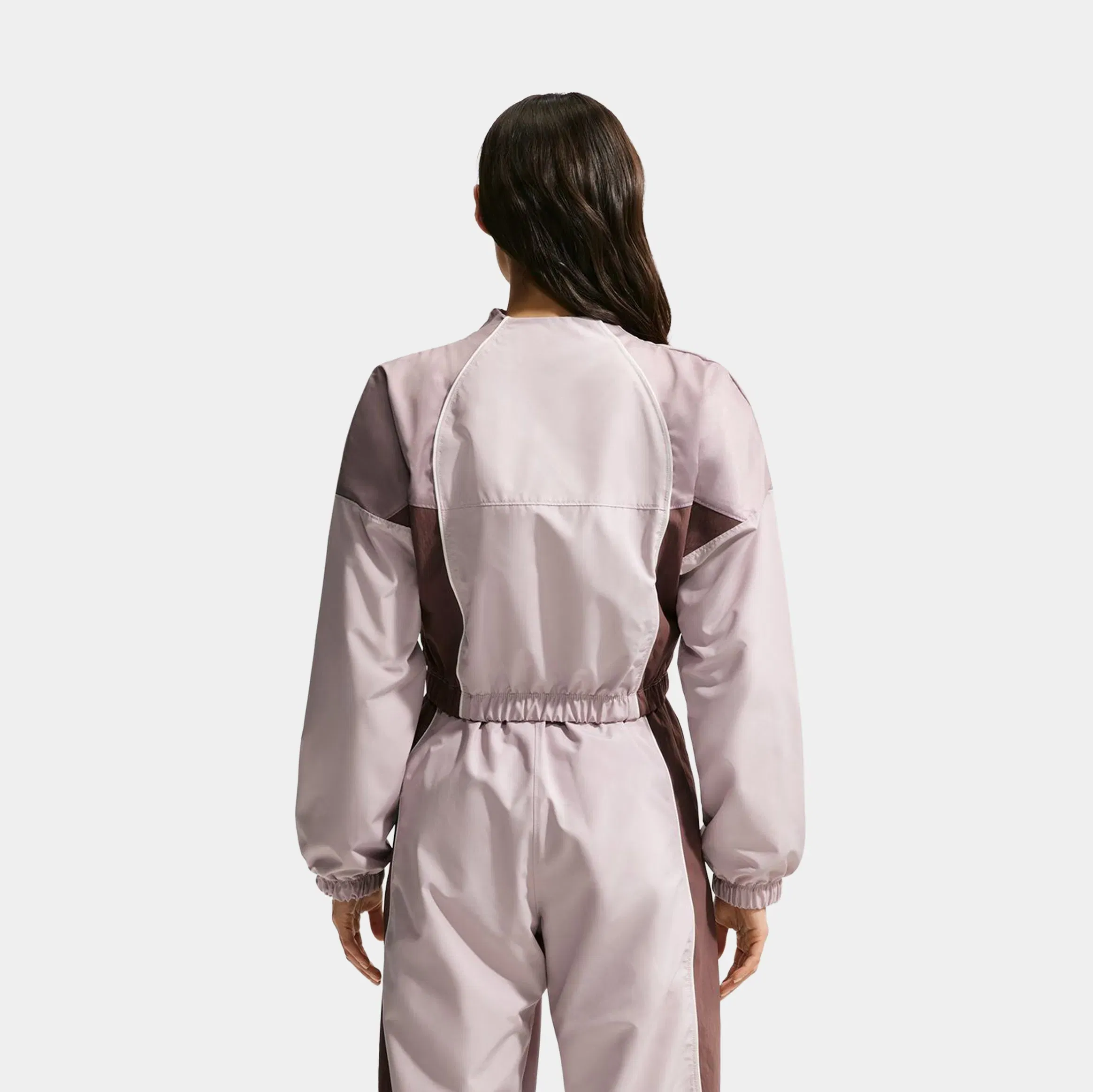 Nike NSW Shrunken Track Zip Up Womens Jacket (Platinum Violet/Tattoo/Sail)