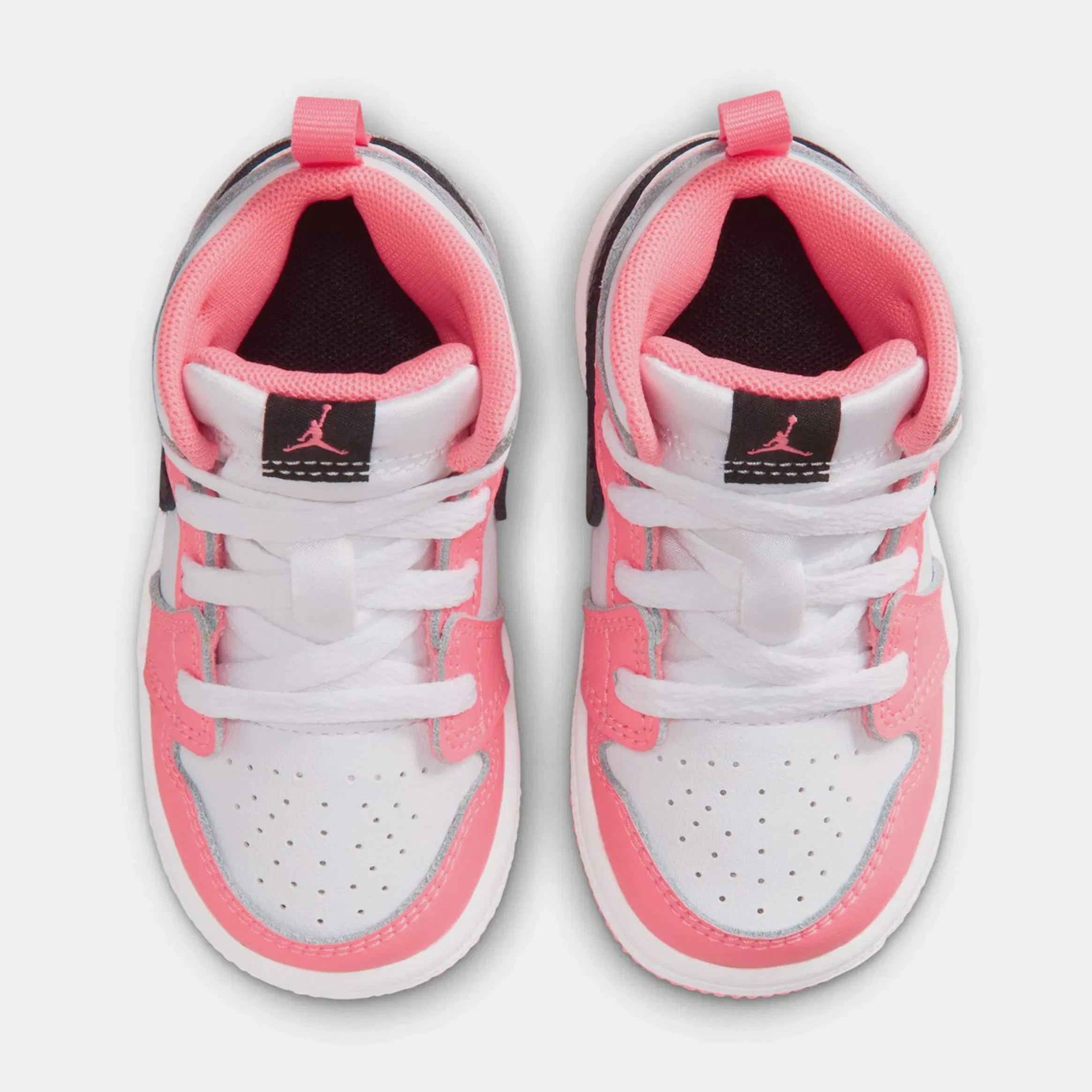 Air Jordan 1 Mid Infant Toddler Lifestyle Shoes (Pink Gaze/Black/White)