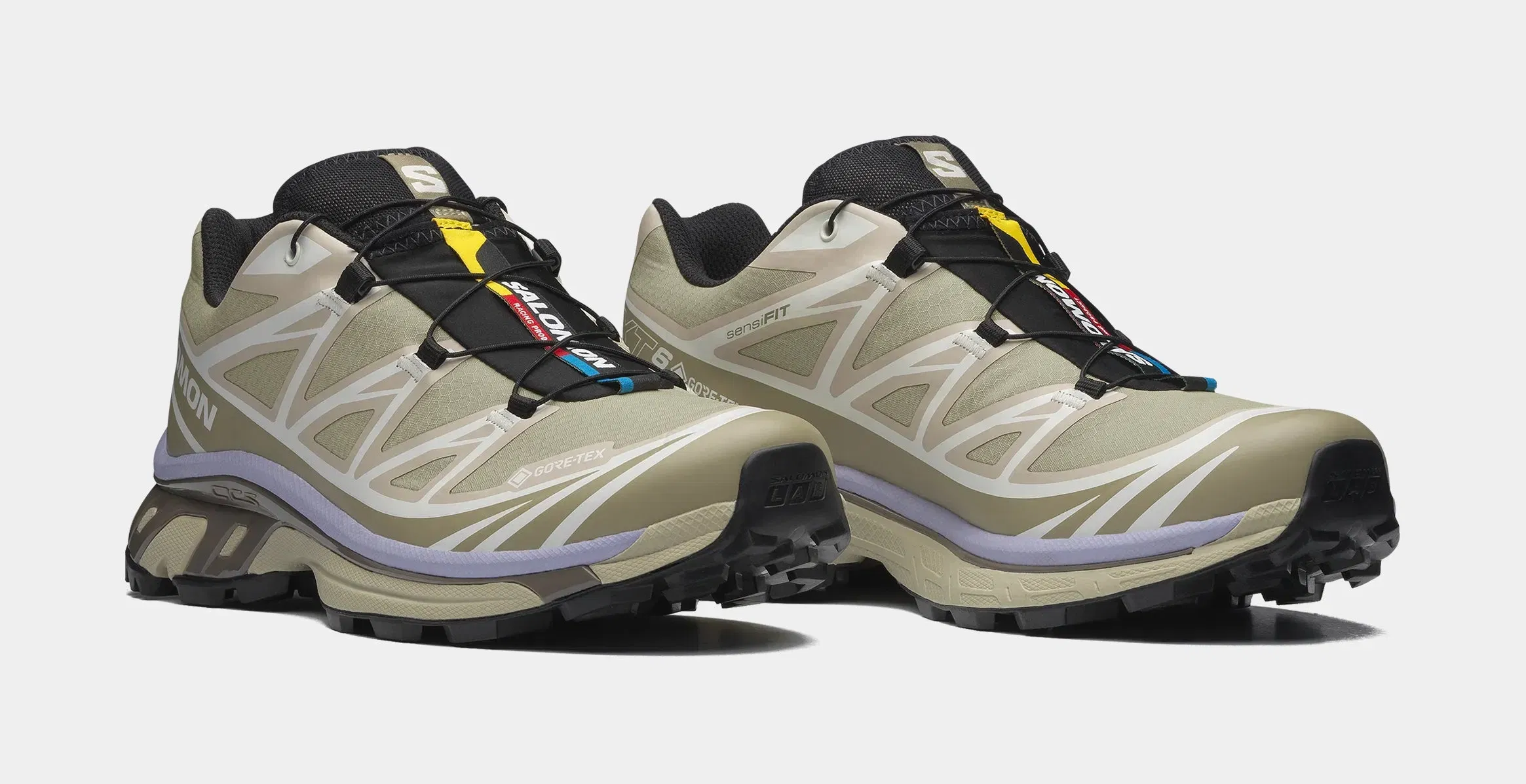 Salomon XT 6 GORE-TEX Mens Running Shoes (Eucalyptus/Silver Sage/Cosmic Sky)
