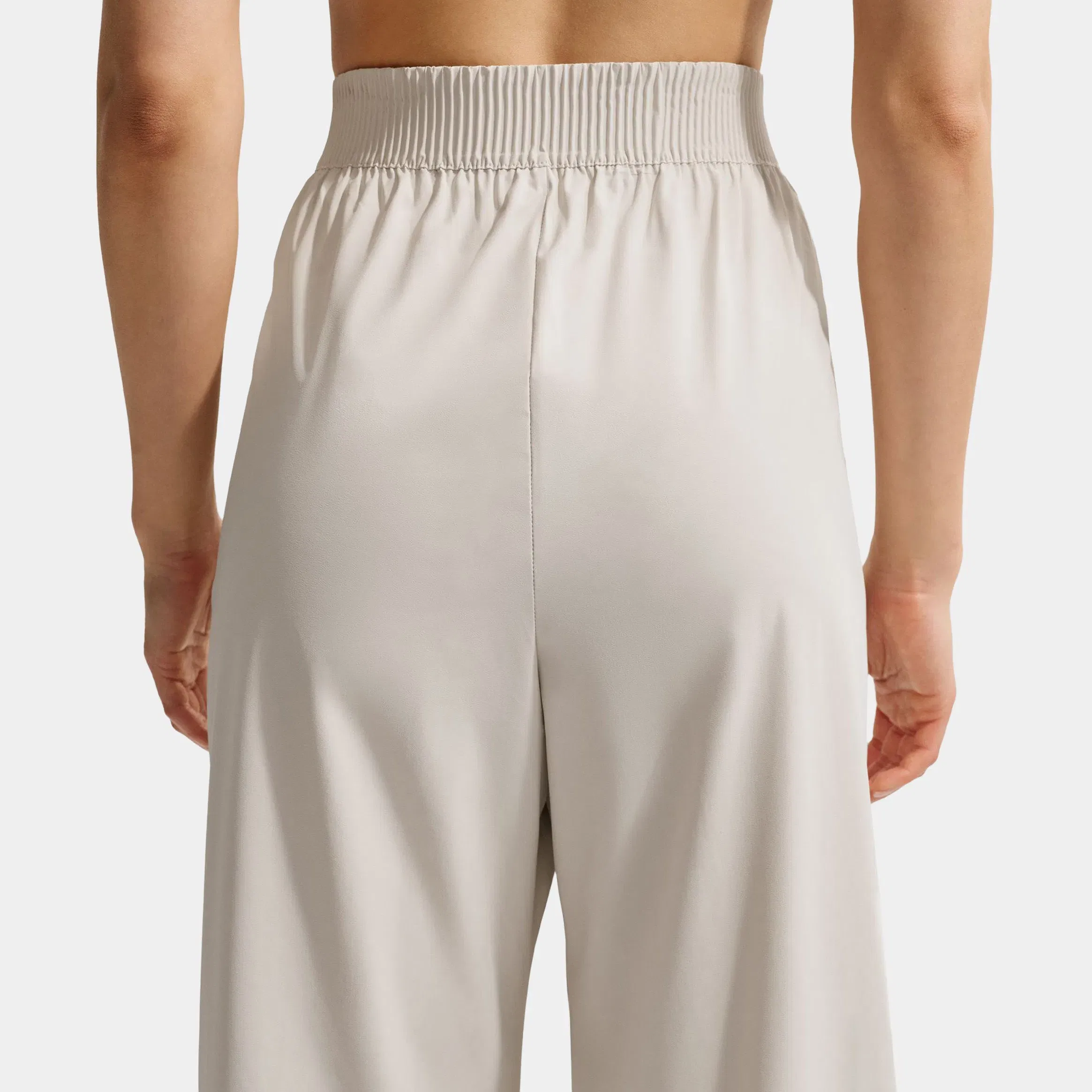 Nike 24.7 PerfectStretch Dri Fit High Waisted Loose Wide Leg Womens Pants (Light Orewood Brown/Light Iron Ore)