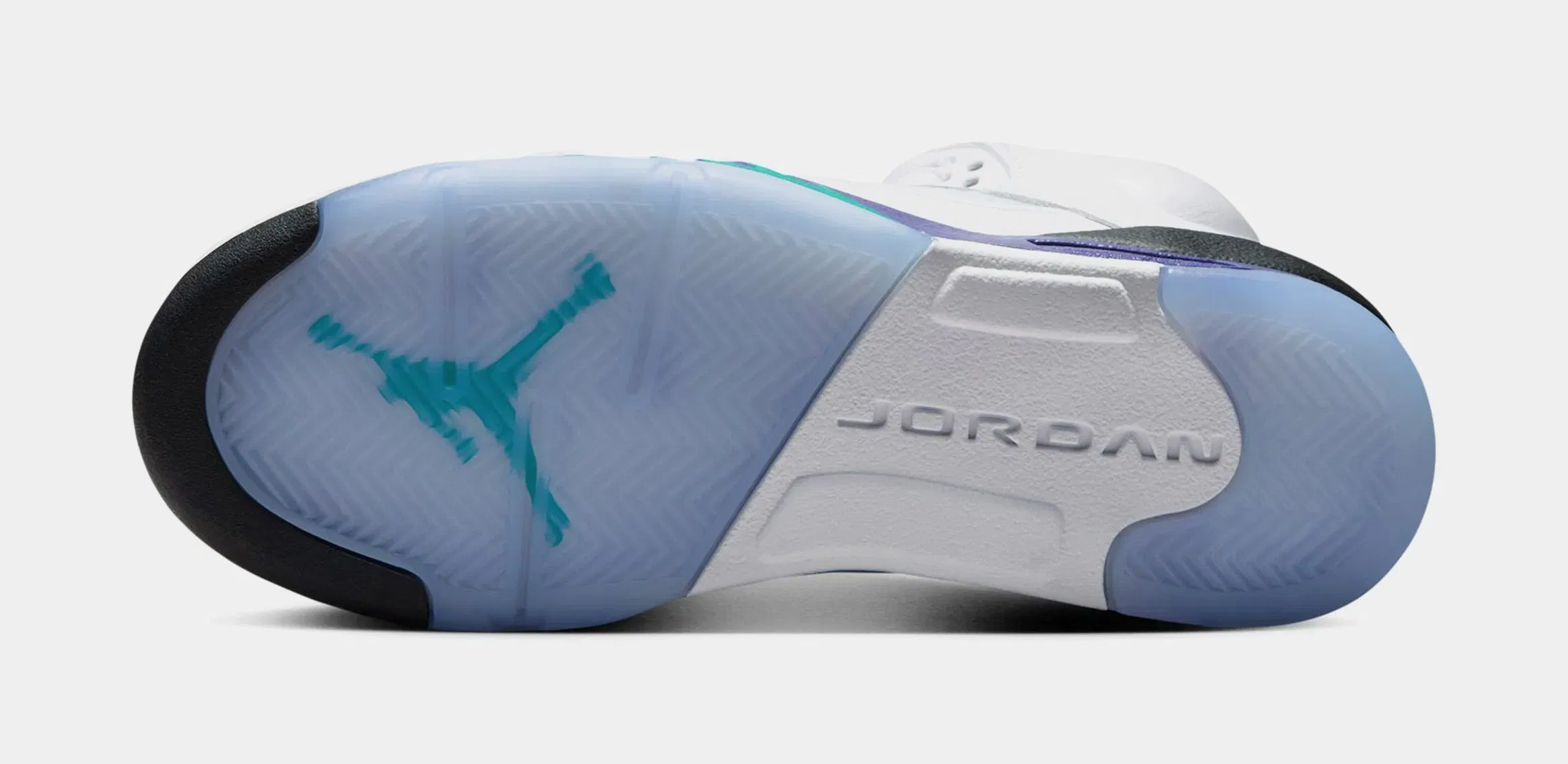 Air Jordan 5 Retro Grape Grade School Lifestyle Shoes (White/New Emerald/Grape Ice/Black)