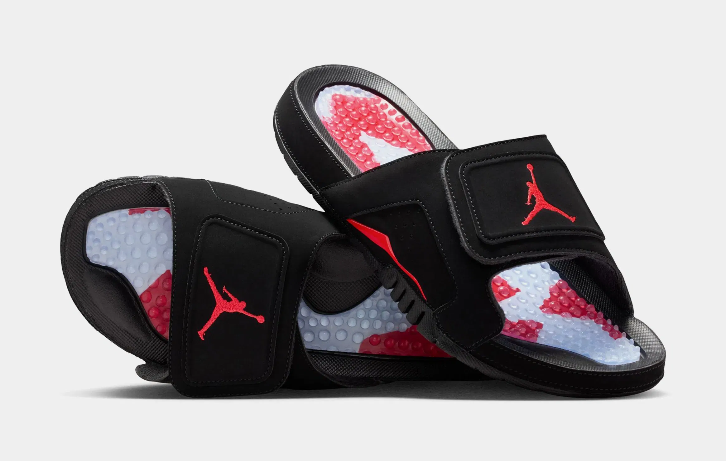 Air Jordan Hydro VI Retro Slide Mens Sandals (Black/Infrared 23)