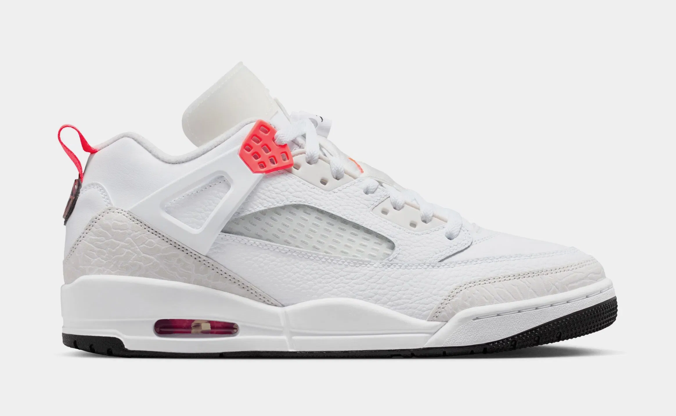 Air Jordan Spizike Low Mens Basketball Shoes (White/Bright Crimson/Vast Grey/Black)