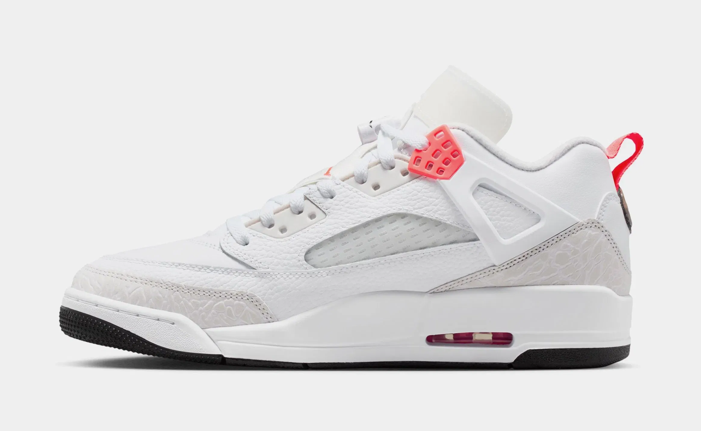 Air Jordan Spizike Low Mens Basketball Shoes (White/Bright Crimson/Vast Grey/Black)