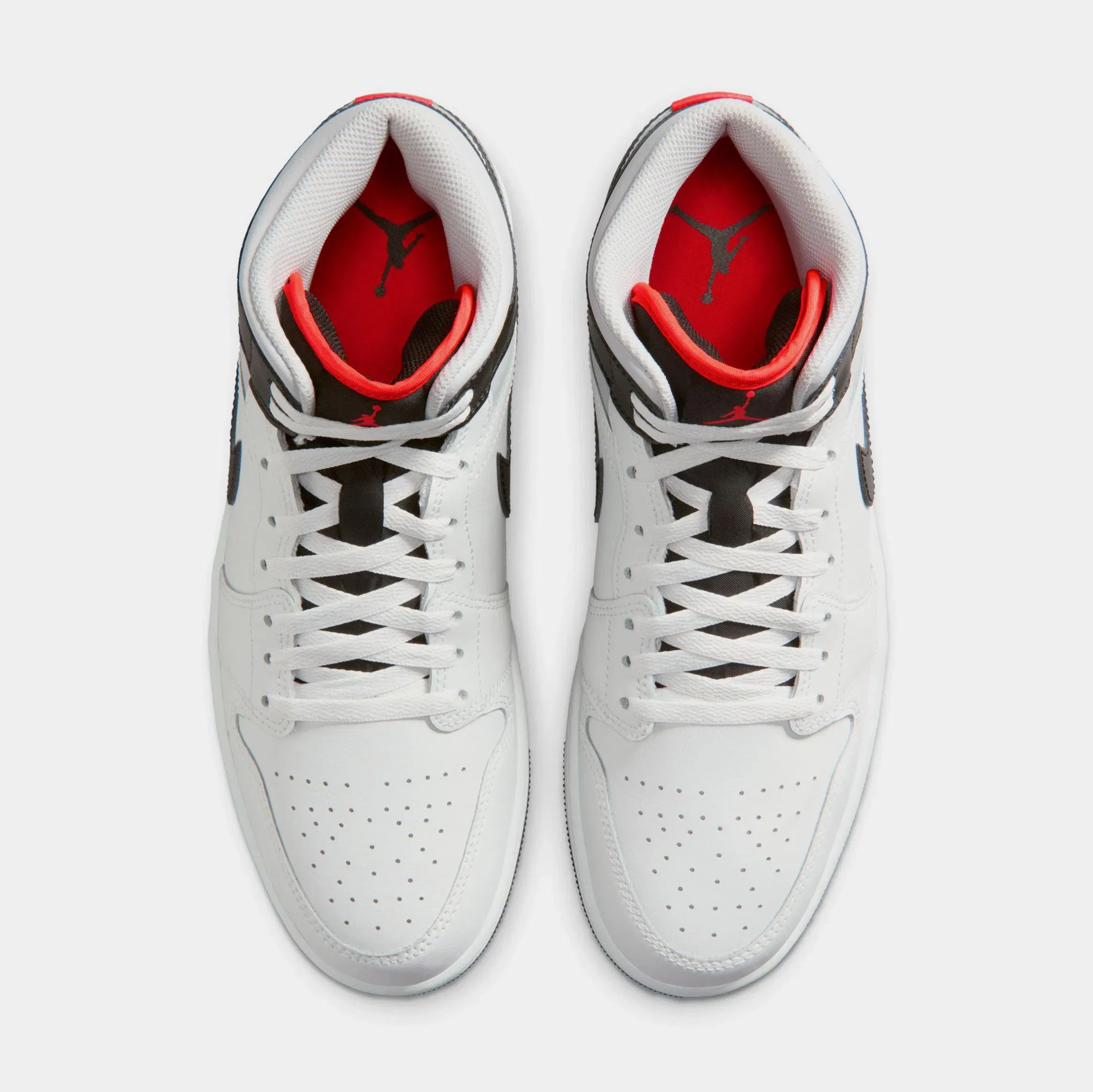 Air Jordan 1 Mid Mens Lifestyle Shoes (Summit White/Black/Neutral Grey)