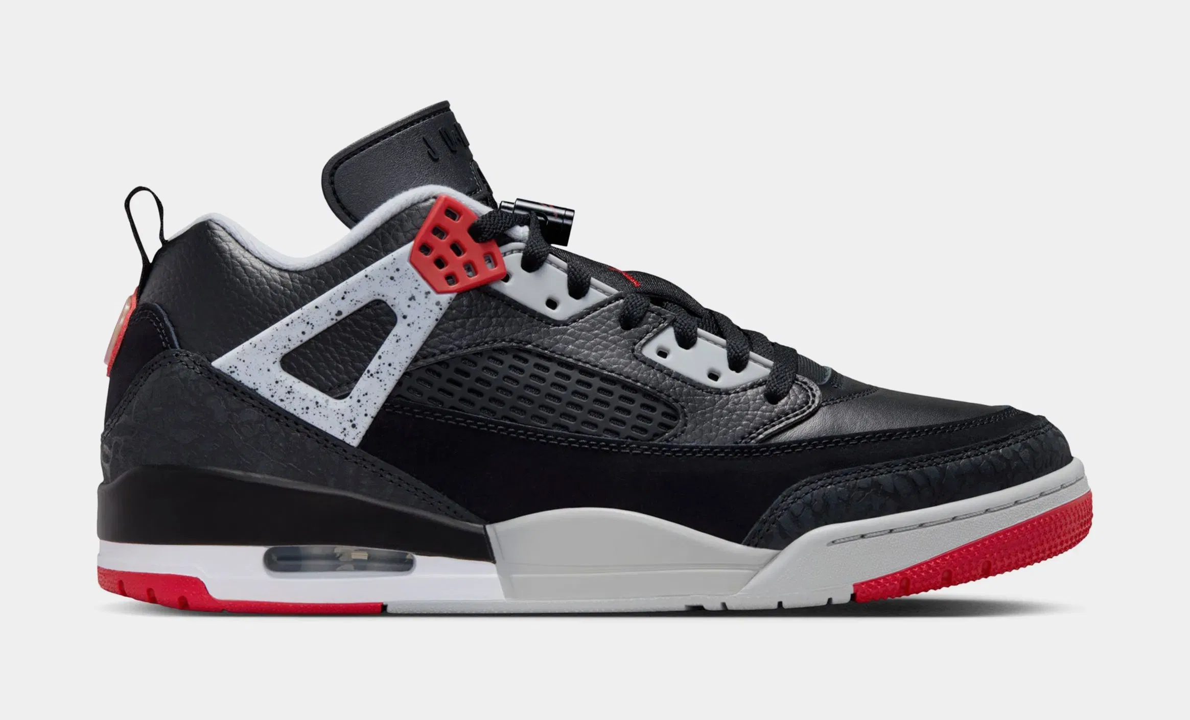 Air Jordan Spizike Low Mens Basketball Shoes (Black/Gym Red/Wolf Grey/White)