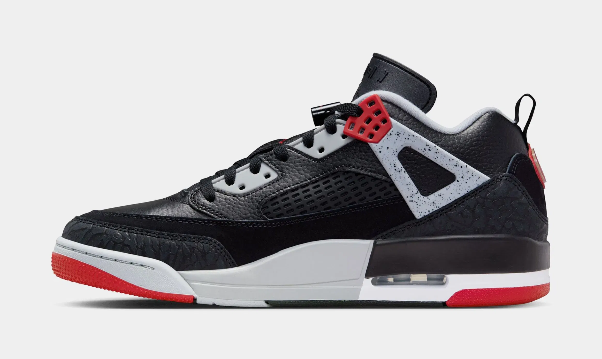 Air Jordan Spizike Low Mens Basketball Shoes (Black/Gym Red/Wolf Grey/White)