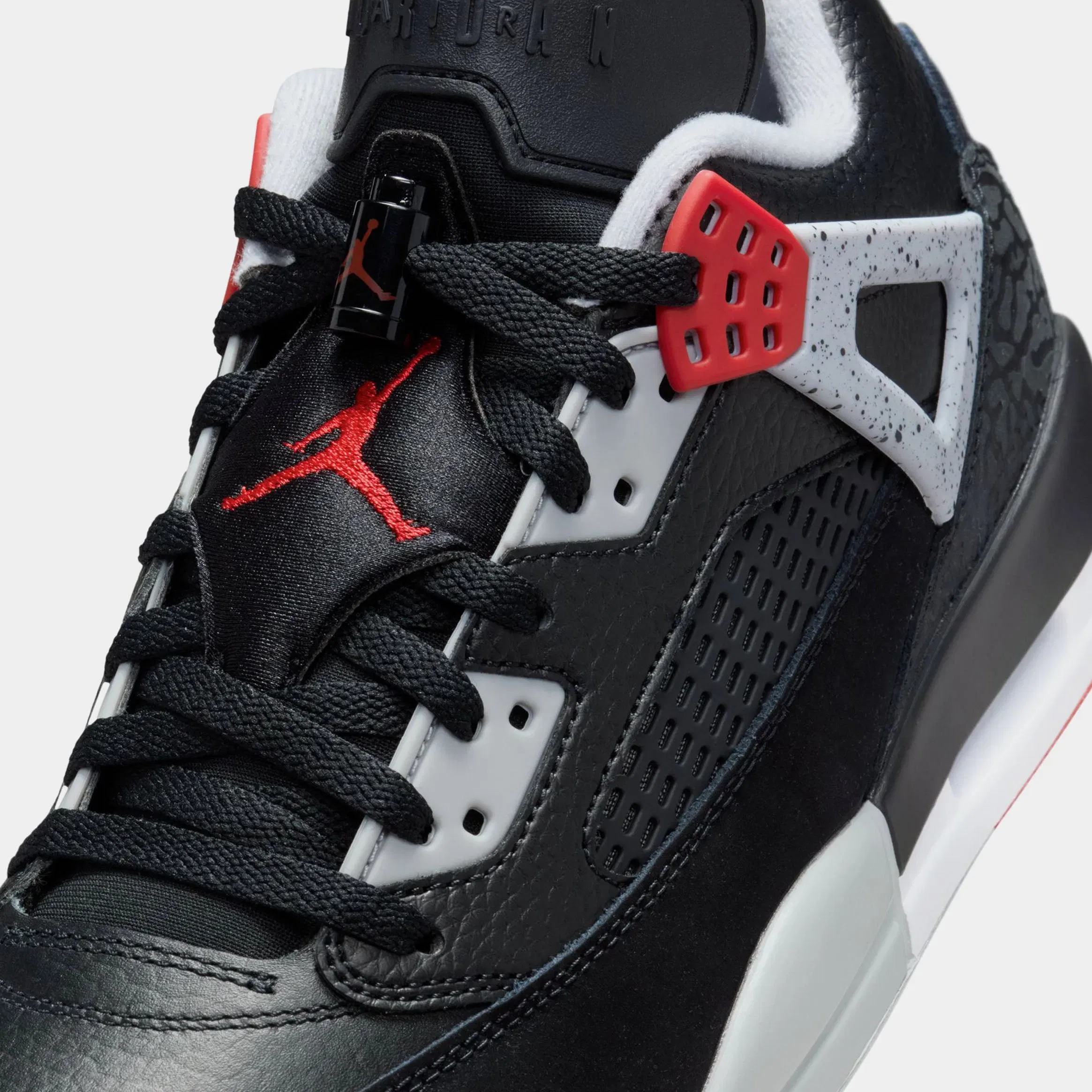 Air Jordan Spizike Low Mens Basketball Shoes (Black/Gym Red/Wolf Grey/White)