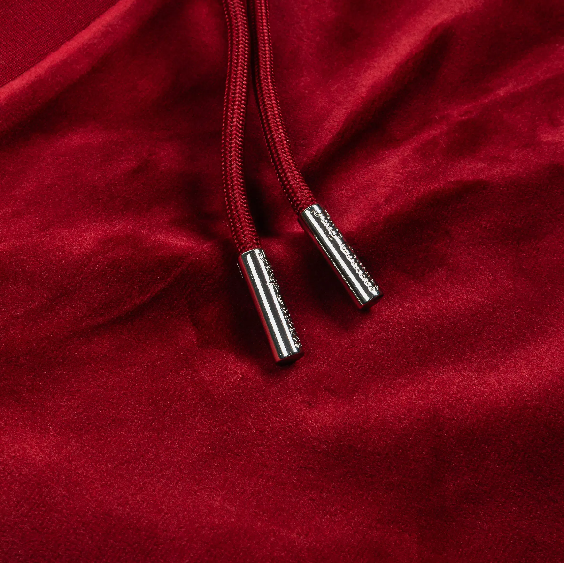 Juicy Couture OG Big Bling Velour Track Womens Pants (Red Dahlia)