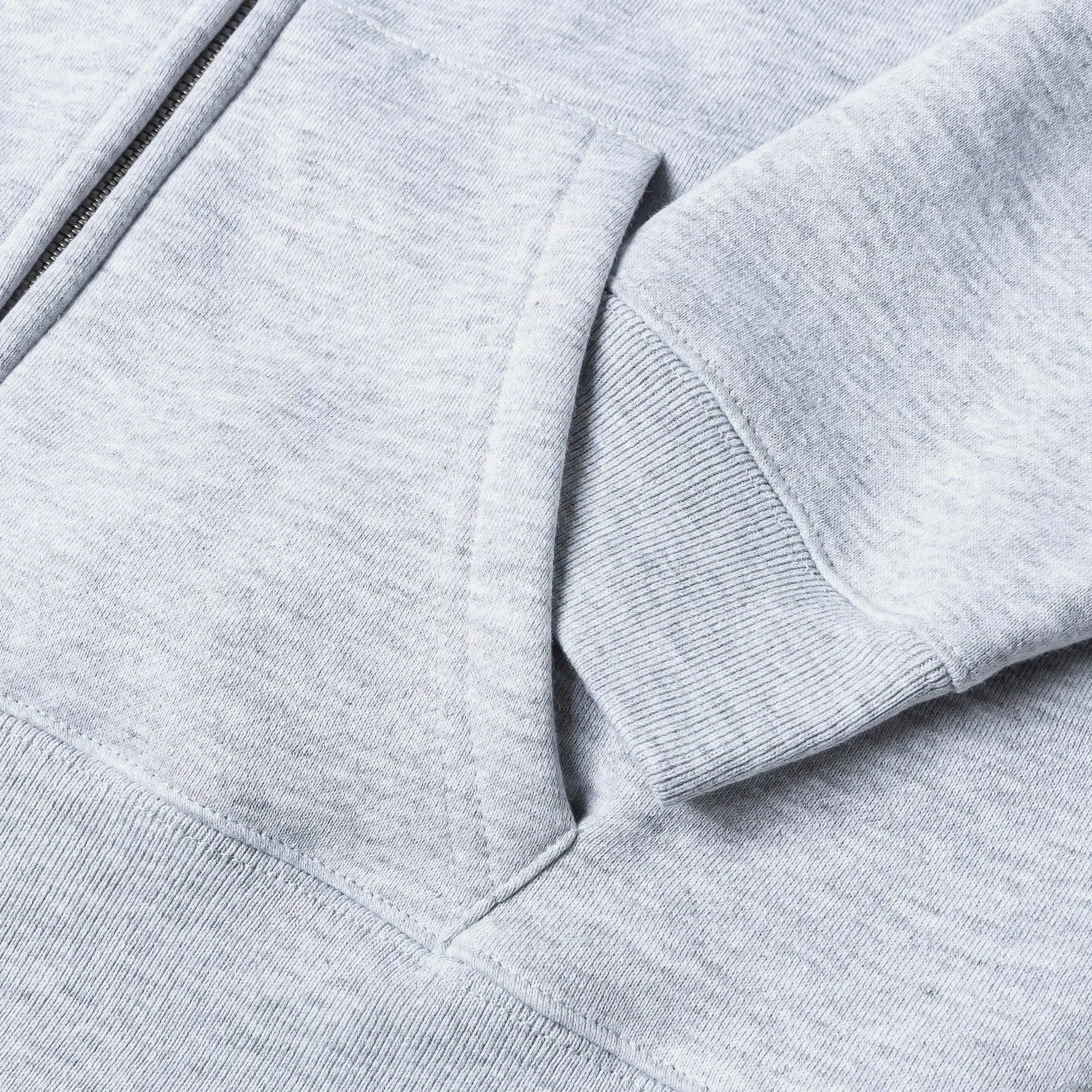 SACRE Soft Fleece Zip Up Womens Hoodie (Grey)