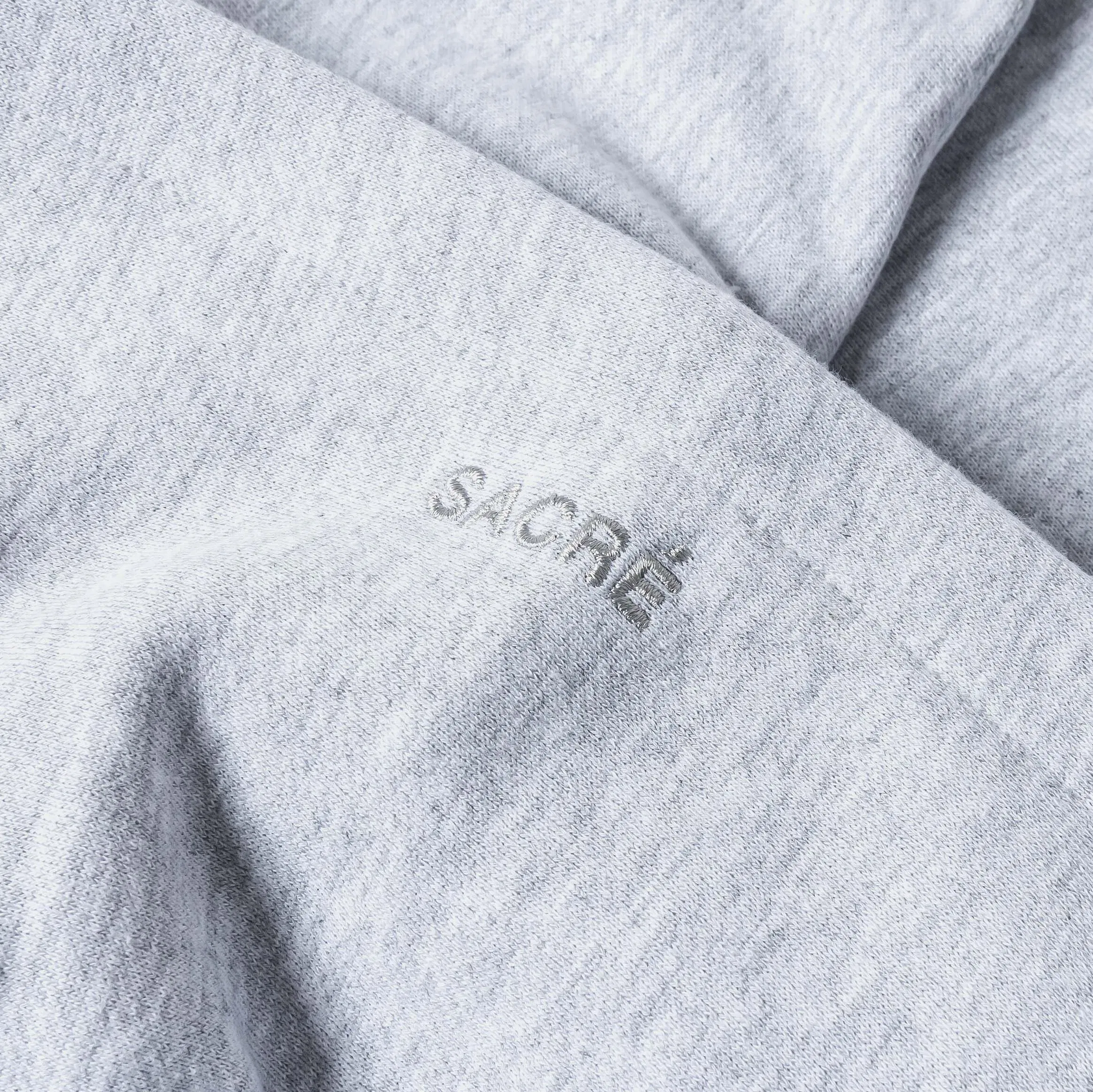 SACRE Soft Fleece Zip Up Womens Hoodie (Grey)