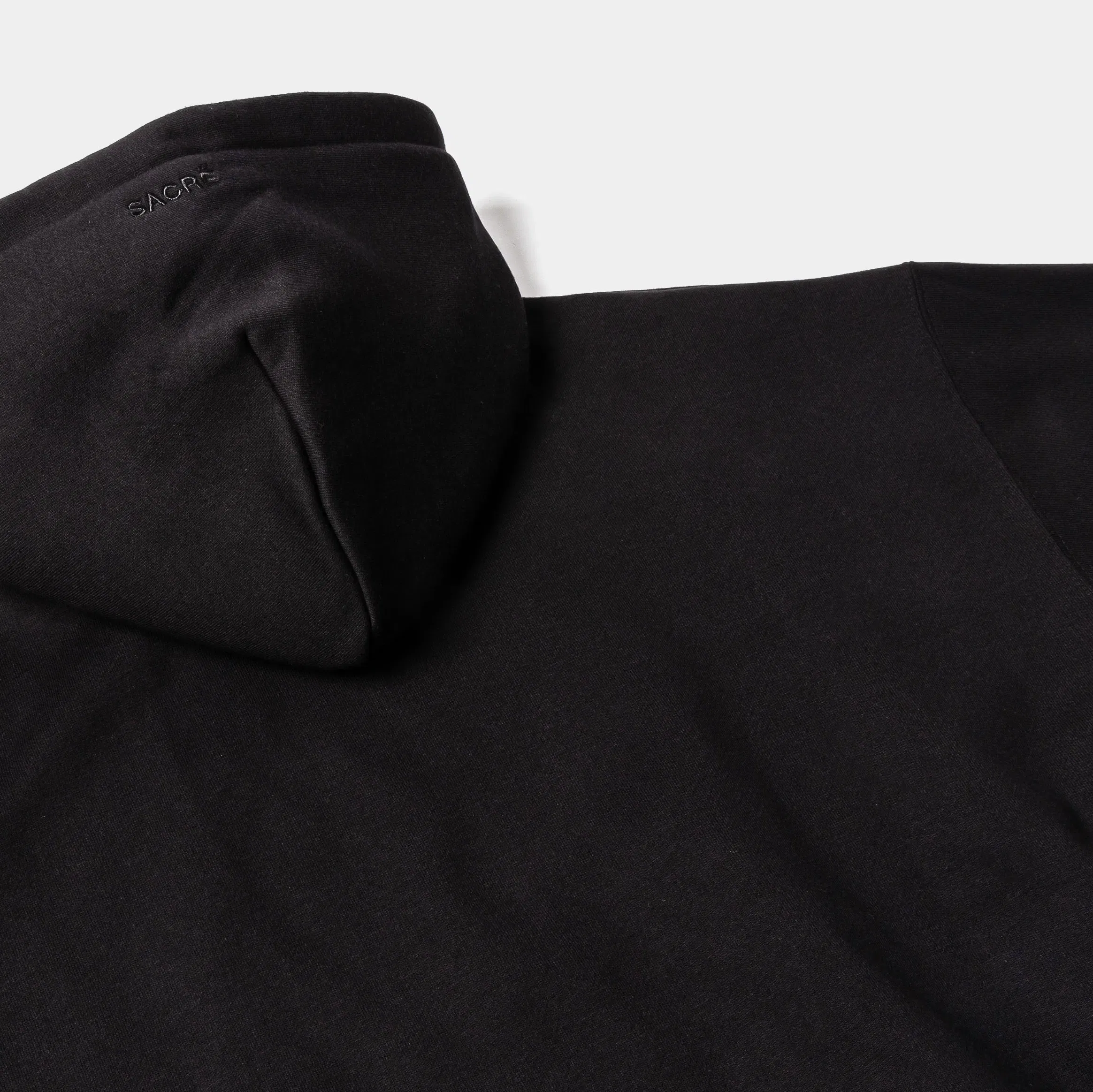 SACRE Soft Fleece Pullover Womens Hoodie (Black)