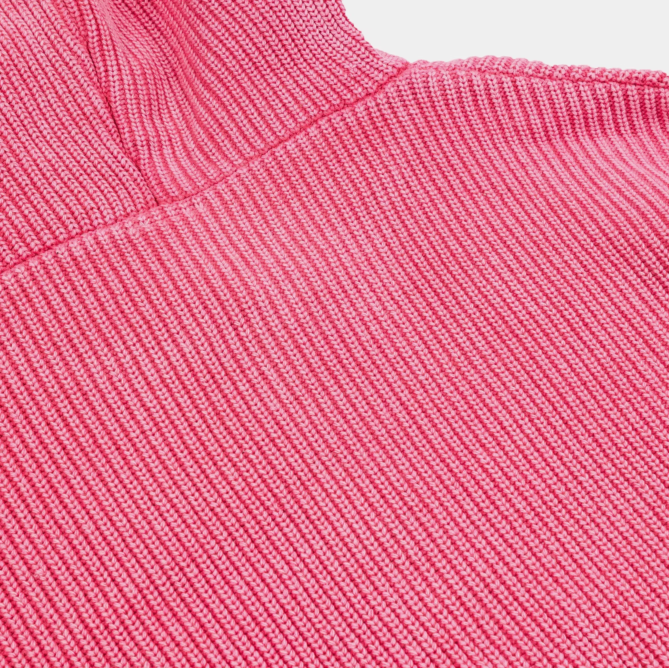 SACRE Washed Pink Knit Full Zip Womens Hoodie (Washed Pink)