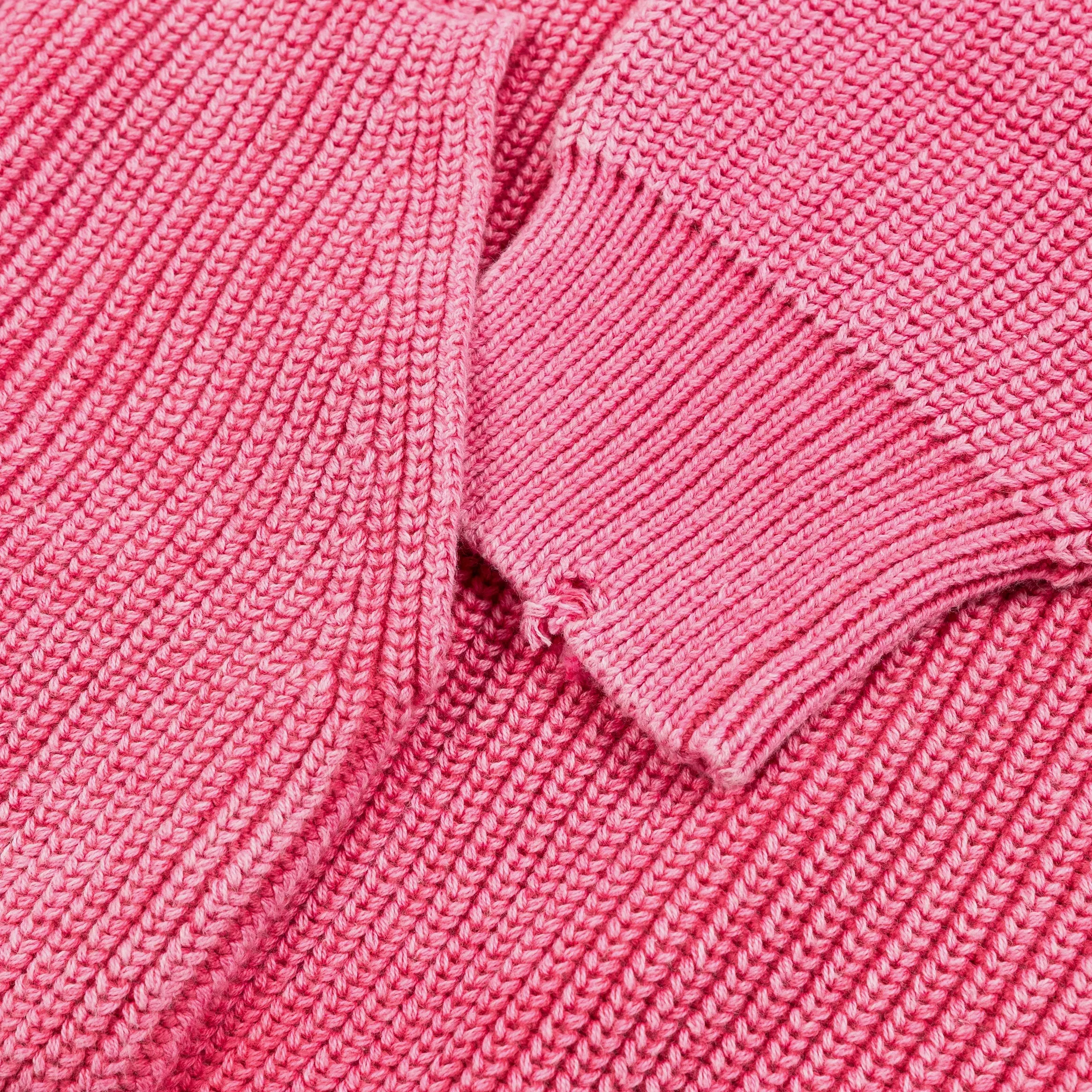 SACRE Washed Pink Knit Full Zip Womens Hoodie (Washed Pink)